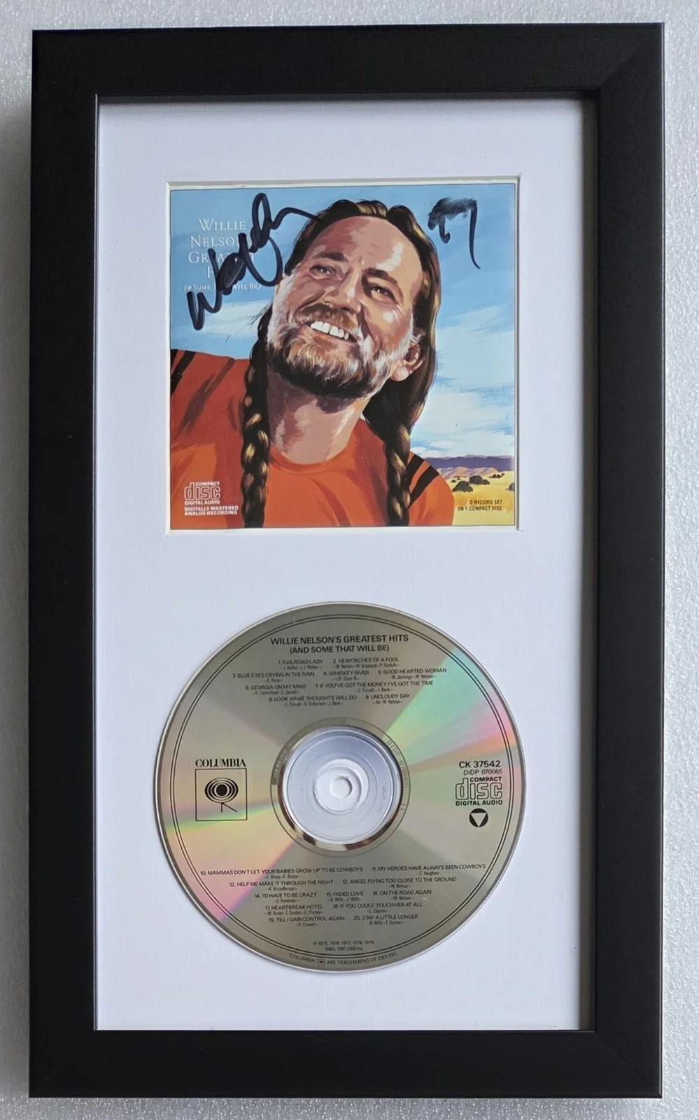 WILLIE NELSON SIGNED CD DISPLAY BECKETT BAS COA COUNTRY MUSIC SINGER AUTOGRAPHED, image 2