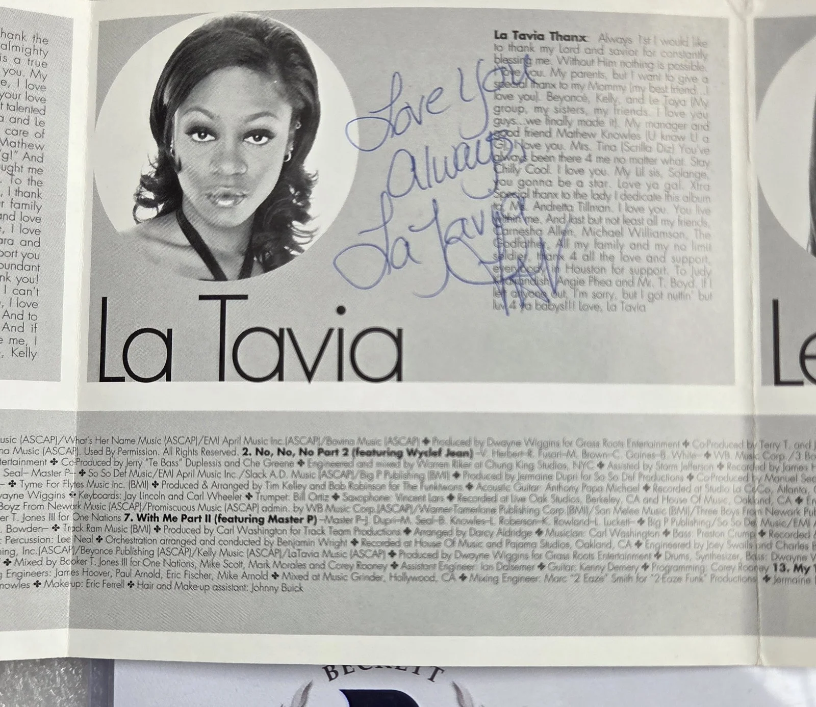 DESTINY'S CHILD SIGNED CD BOOKLET BECKETT LOA BAS COA AUTOGRAPHED MUSIC BEYONCE, image 4