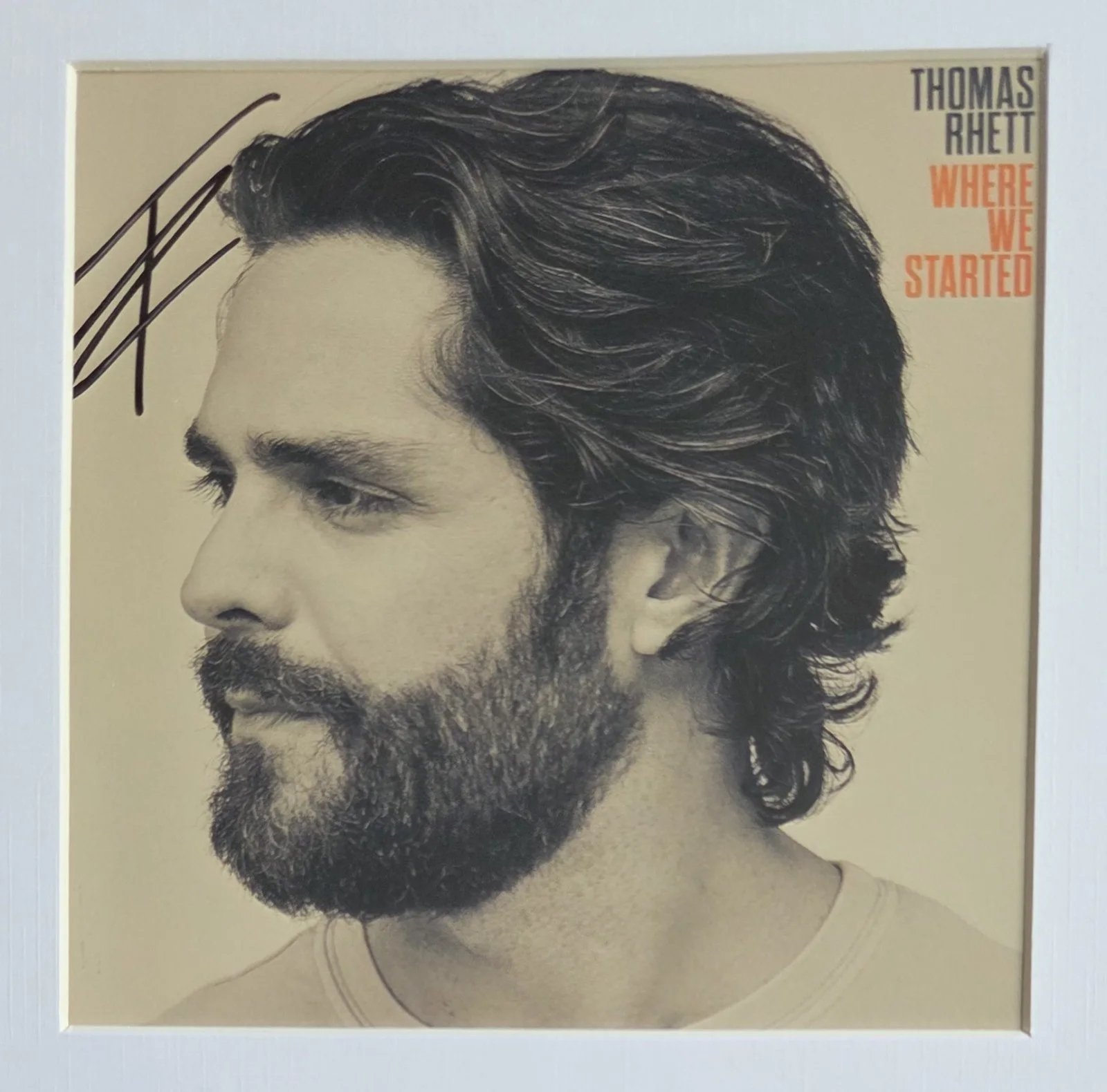 THOMAS RHETT CD DISPLAY AUTOGRAPHED BECKETT BAS COA SIGNED COUNTRY PRESENT GIFT, image 3