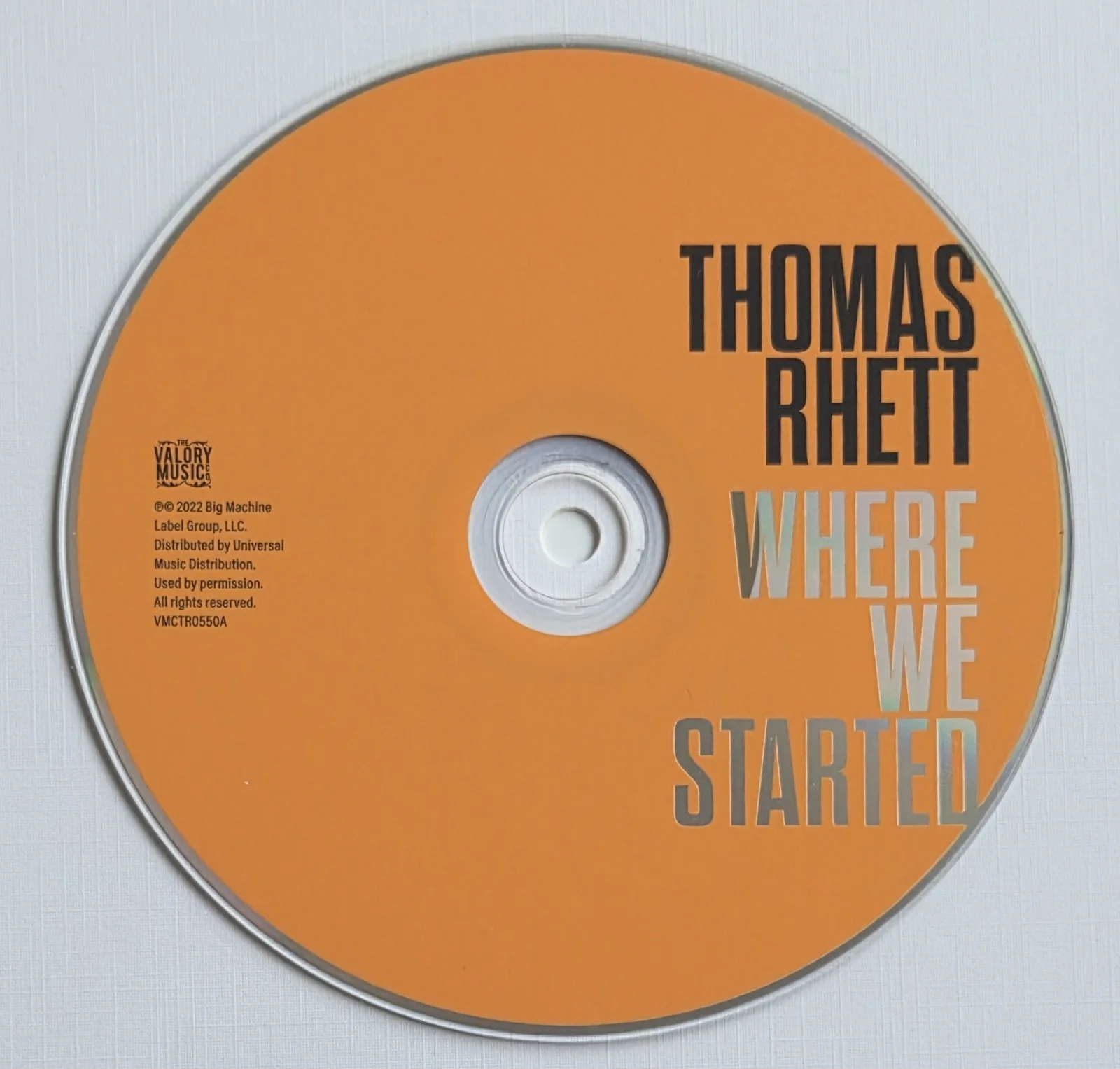 THOMAS RHETT CD DISPLAY AUTOGRAPHED BECKETT BAS COA SIGNED COUNTRY PRESENT GIFT, image 4