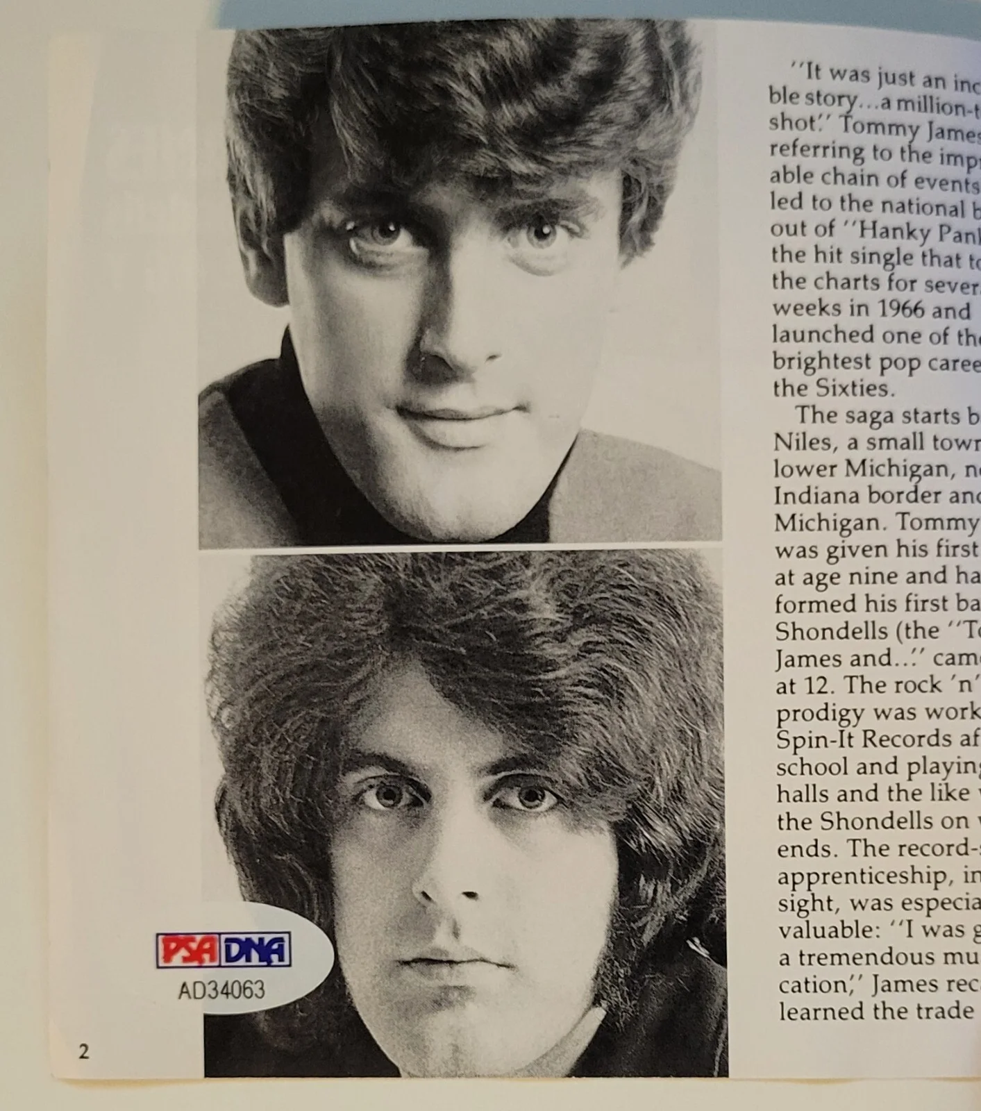 TOMMY JAMES SIGNED PSA/DNA COA MUSIC SINGER AUTOGRAPHED CD DISPLAY SHONDELLS, image 4