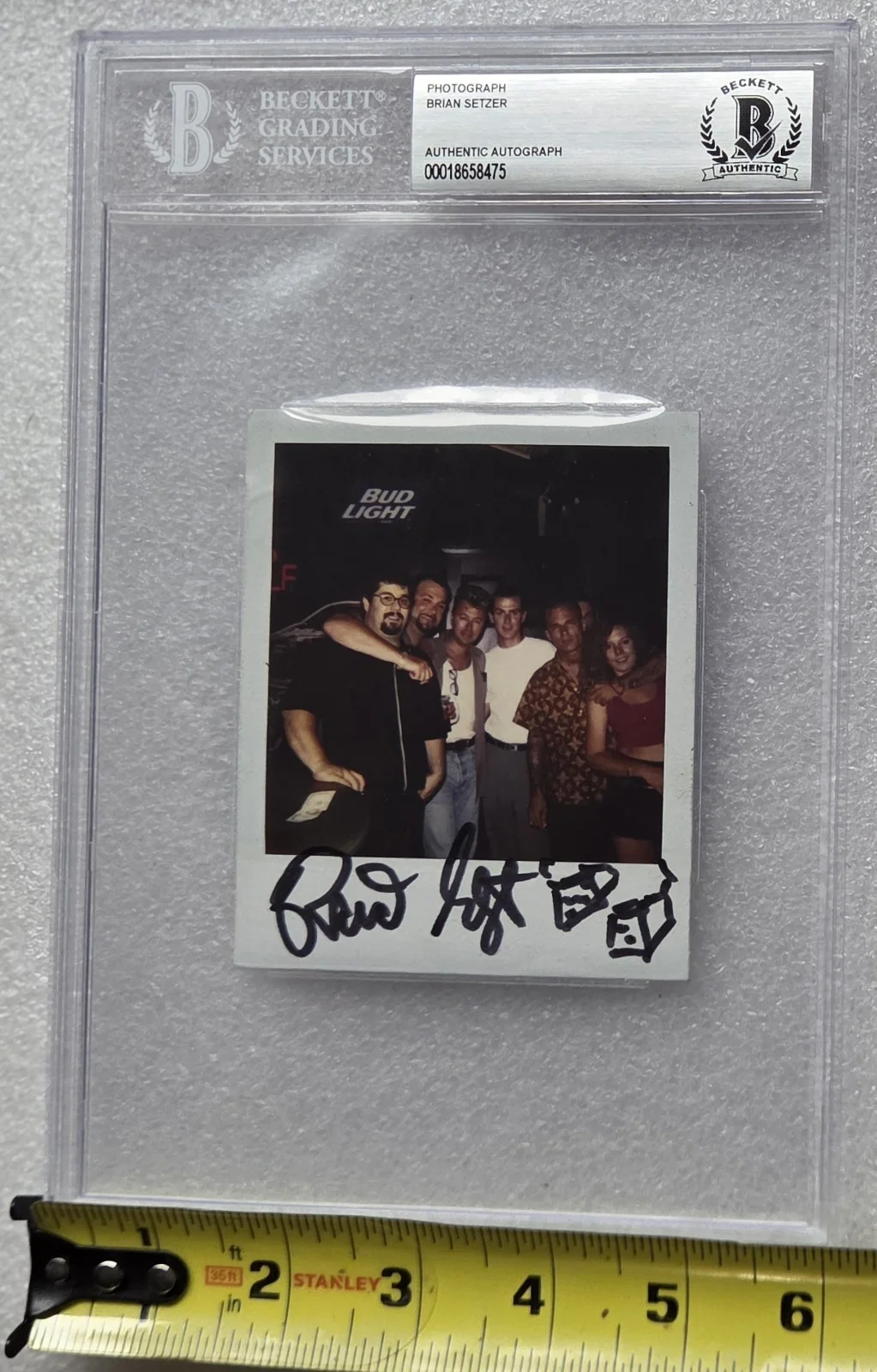 BRIAN SETZER SIGNED PHOTO SLABBED BECKETT BAS STRAY CATS AUTOGRAPHED ORCHESTRA, изображение 3