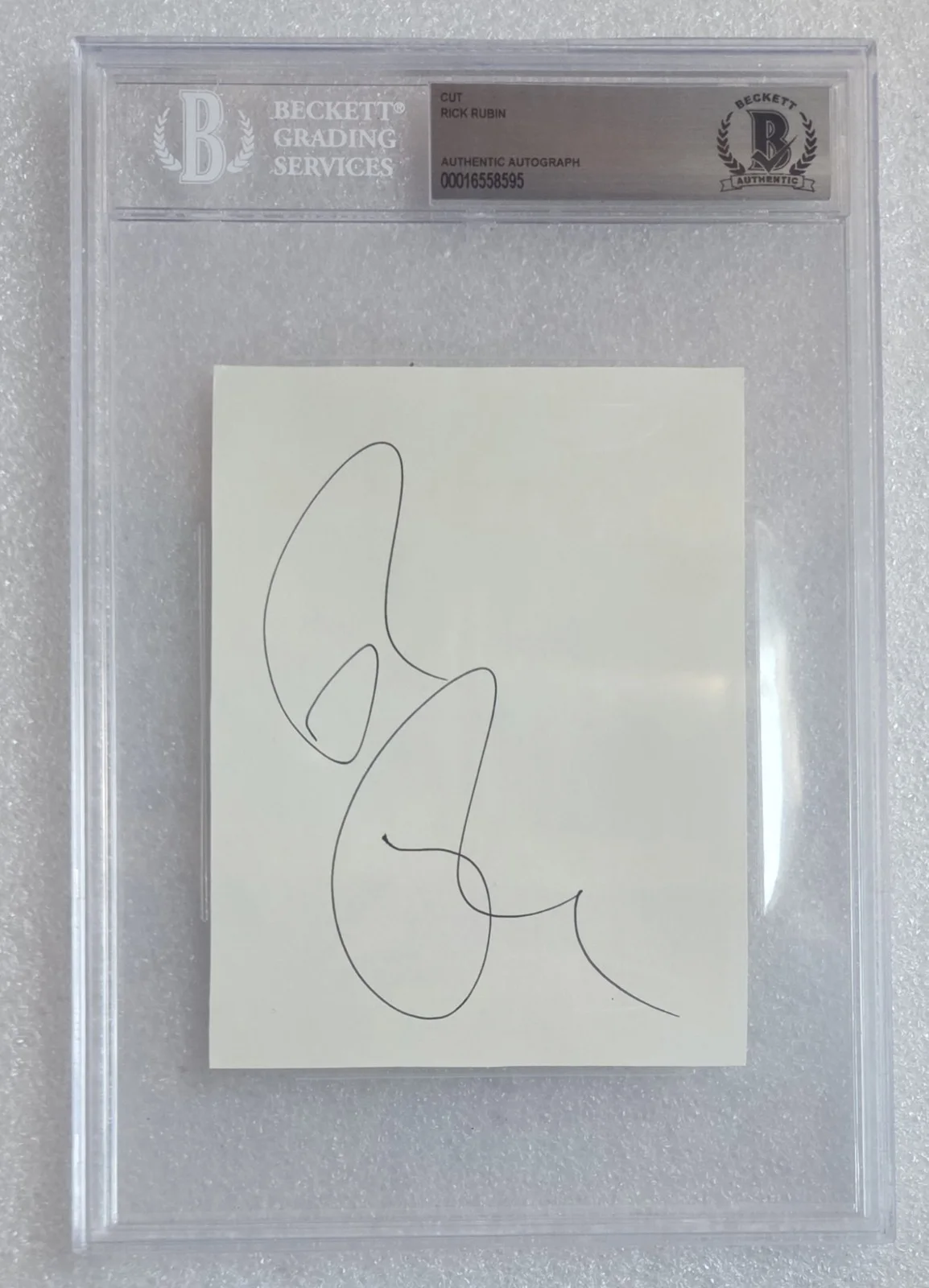 RICK RUBIN SIGNED BECKETT BAS COA AUTOGRAPHED SLABBED SLAB PRODUCER DEF JAM, image 4