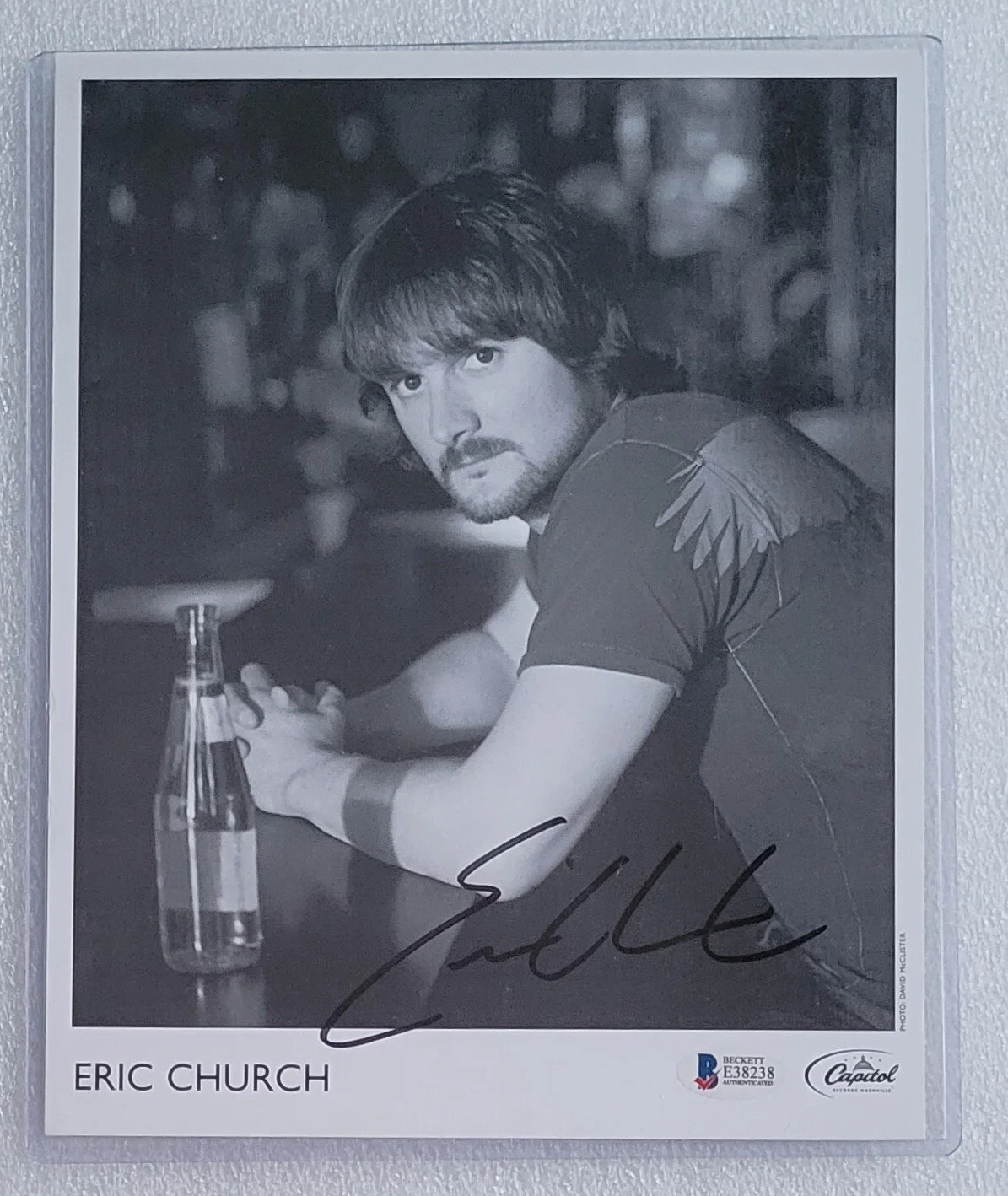 ERIC CHURCH SIGNED PROMO PHOTO BECKETT 8X10 BAS COA COUNTY MUSIC AUTOGRAPHED, изображение 2