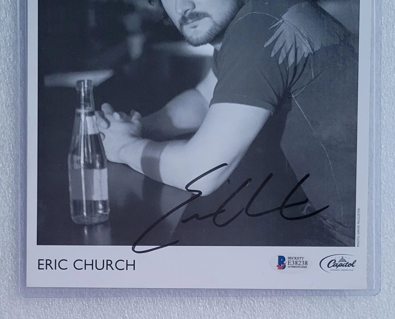 ERIC CHURCH SIGNED PROMO PHOTO BECKETT 8X10 BAS COA COUNTY MUSIC AUTOGRAPHED, изображение 3