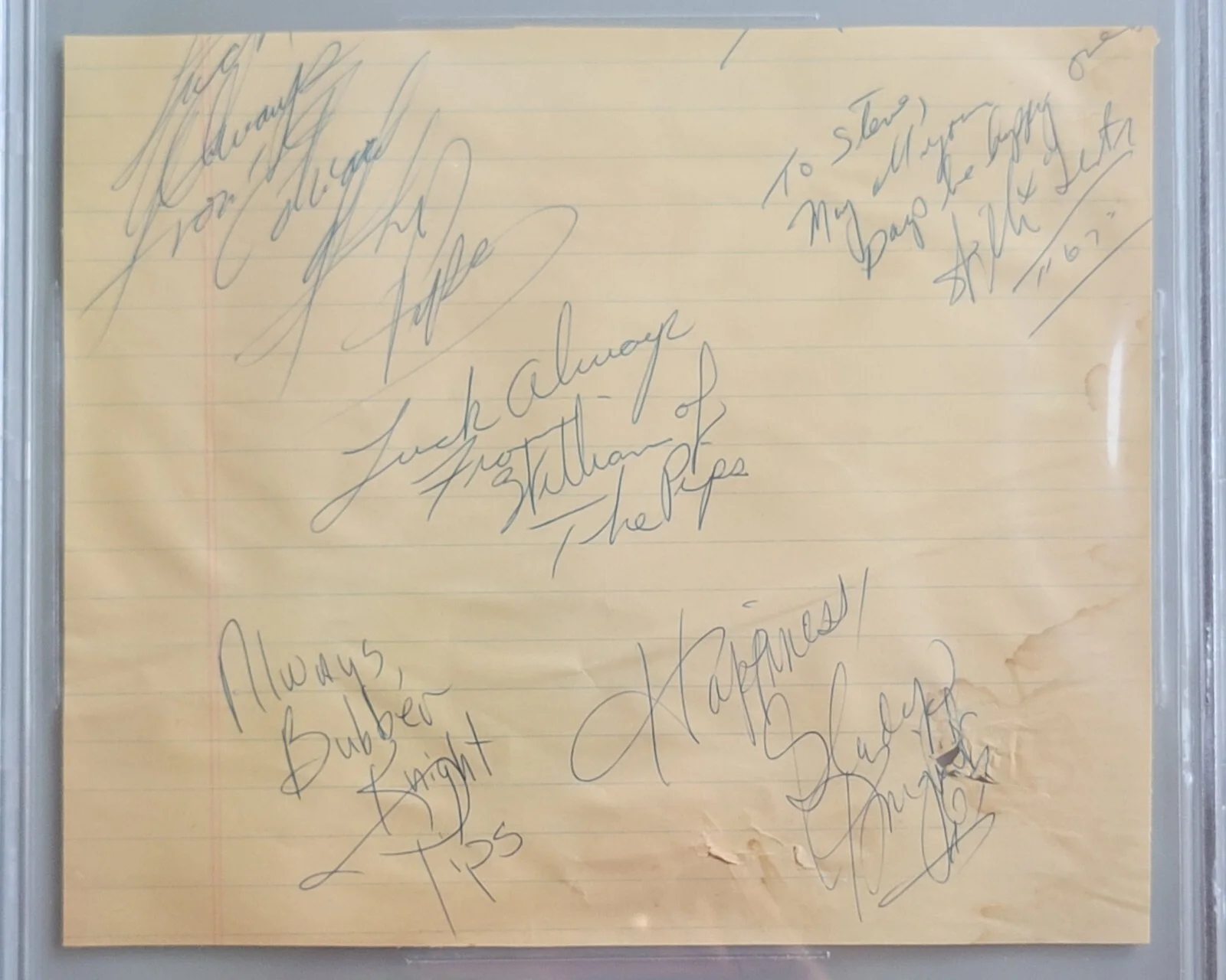 GLADYS KNIGHT & THE PIPS SIGNED SLAB BECKETT BAS COA AUTOGRAPHED CUT SOUL MUSIC, image 3