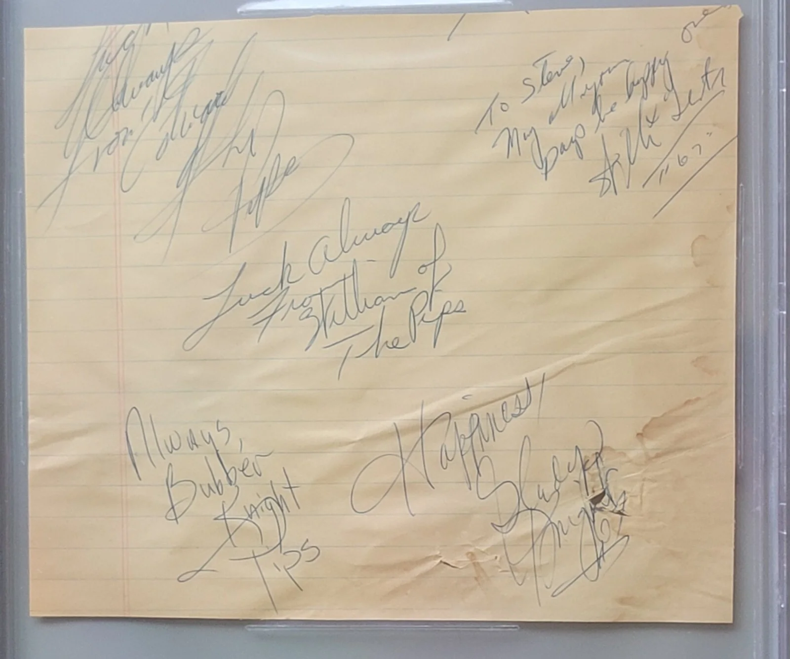 GLADYS KNIGHT & THE PIPS SIGNED SLAB BECKETT BAS COA AUTOGRAPHED CUT SOUL MUSIC, image 5