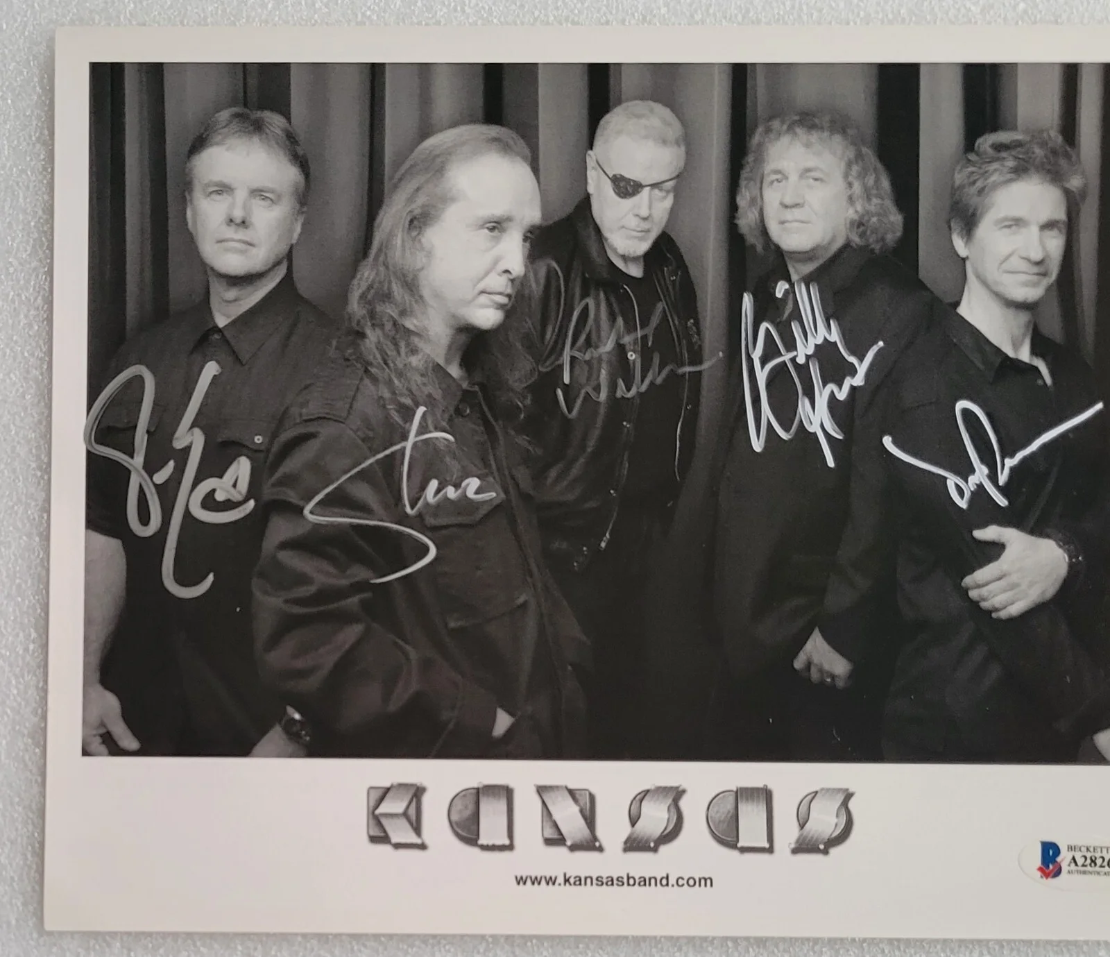 KANSAS SIGNED PROMO PHOTO BECKETT LOA BAS COA 8X10 ROCK MUSIC BAND AUTOGRAPHED, изображение 4