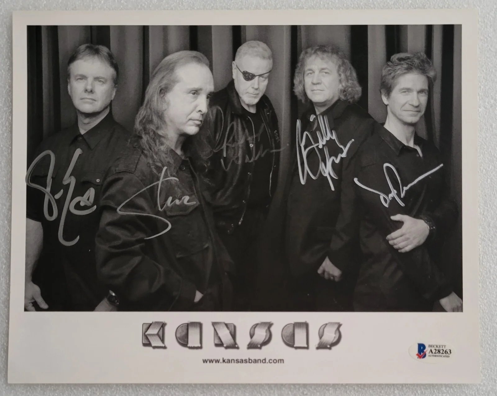 KANSAS SIGNED PROMO PHOTO BECKETT LOA BAS COA 8X10 ROCK MUSIC BAND AUTOGRAPHED, изображение 5