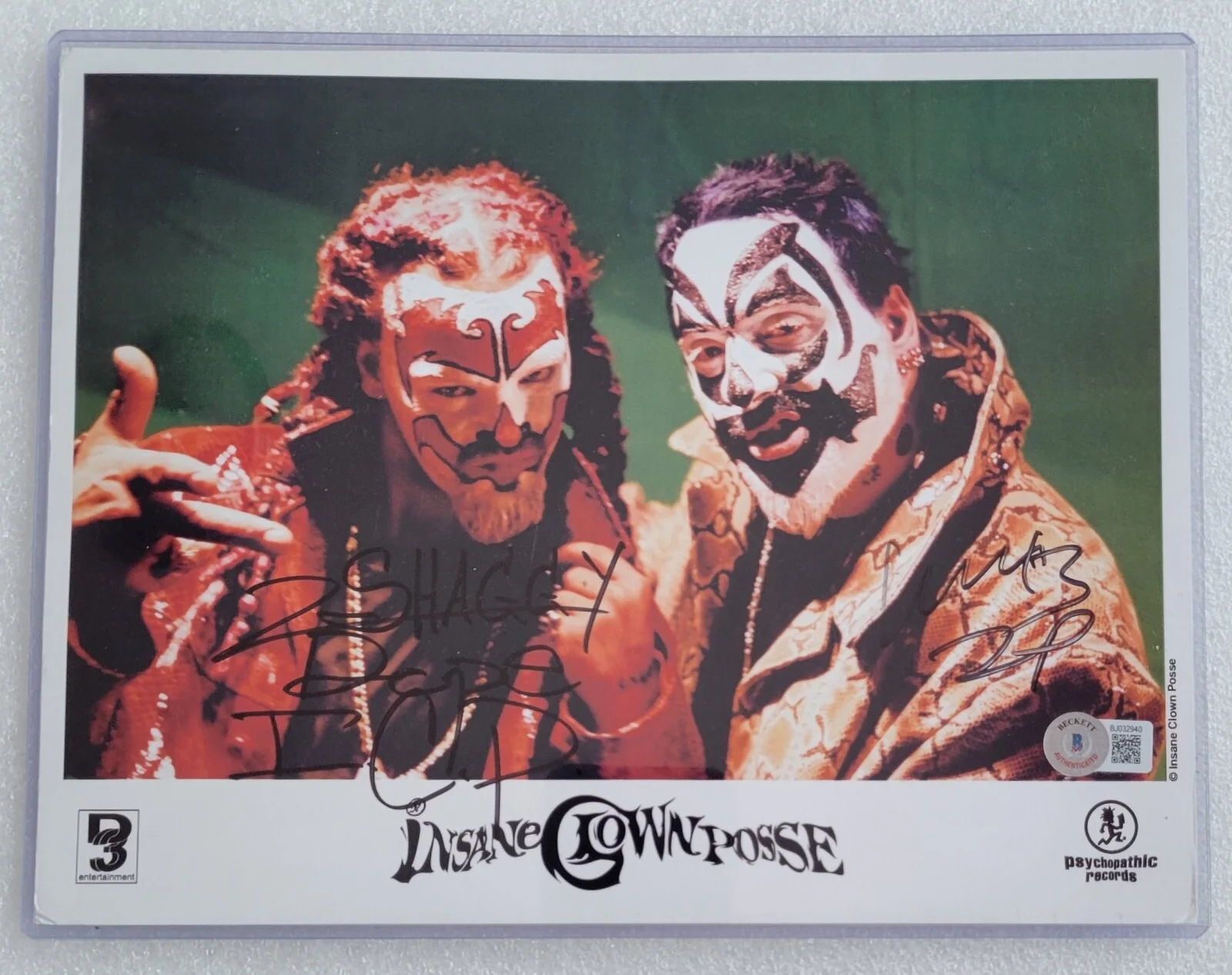 INSANE CLOWN POSSE SIGNED PHOTO BECKETT BAS COA PROMO AUTOGRAPHED ICP RAP SHAGGY, изображение 2