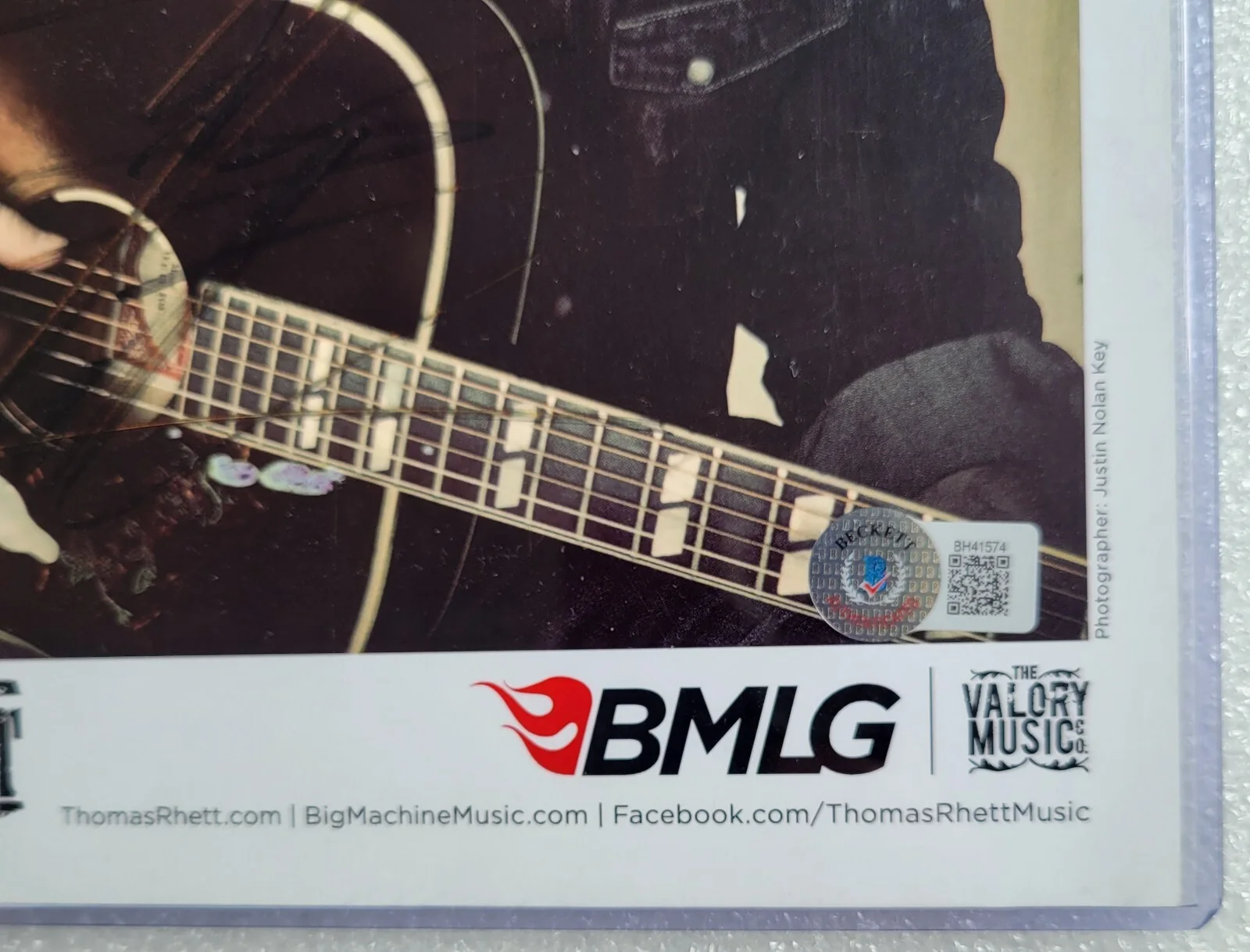 THOMAS RHETT PHOTO AUTOGRAPHED BECKETT BAS COA SIGNED 8X10 COUNTRY MUSIC SINGER, изображение 4