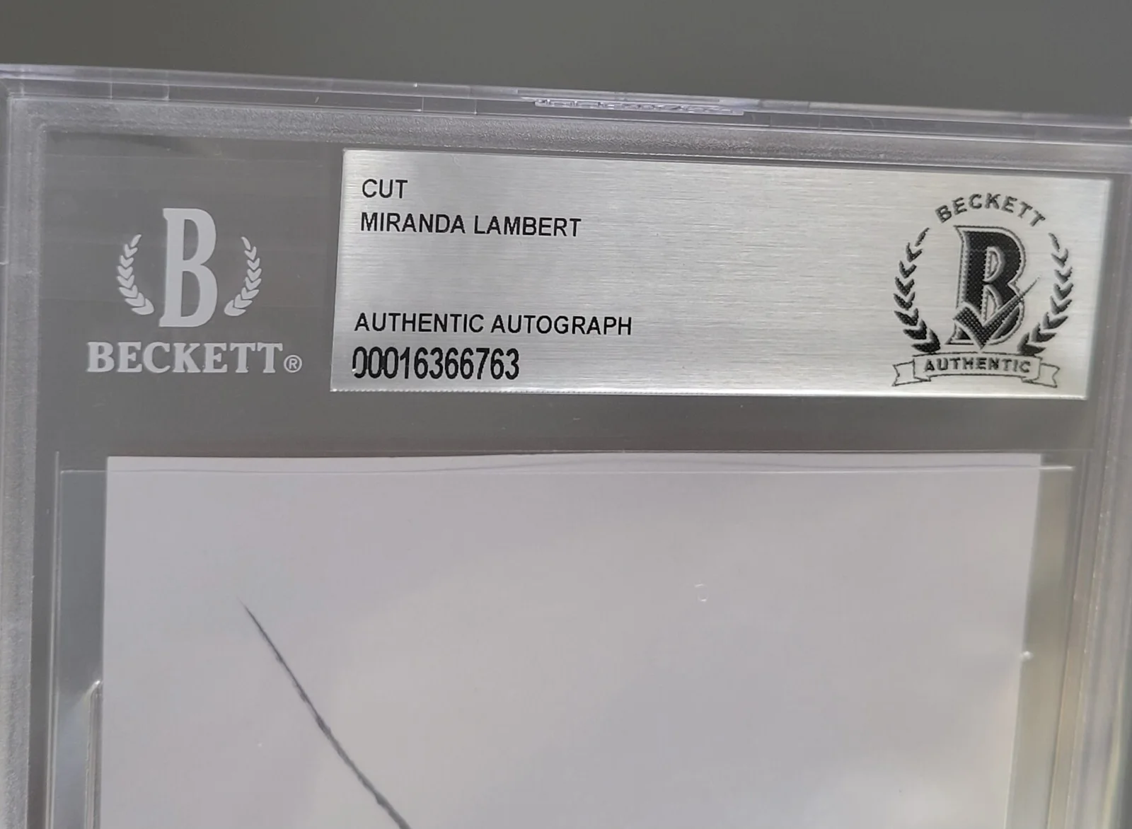 MIRANDA LAMBERT BAS BECKETT COA SLABBED TICKET SIGNED COUNTRY MUSIC AUTOGRAPHED, изображение 3