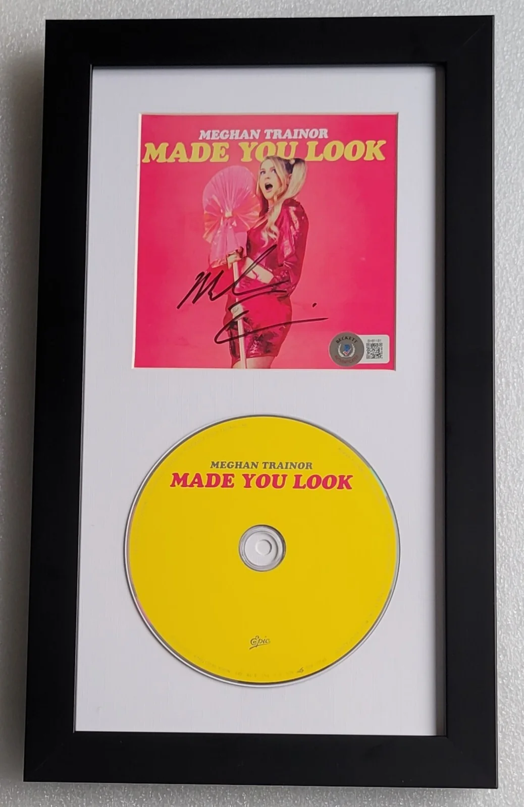 MEGHAN TRAINOR CD DISPLAY AUTOGRAPHED BECKETT BAS COA SIGNED POP MUSIC SINGER, image 2