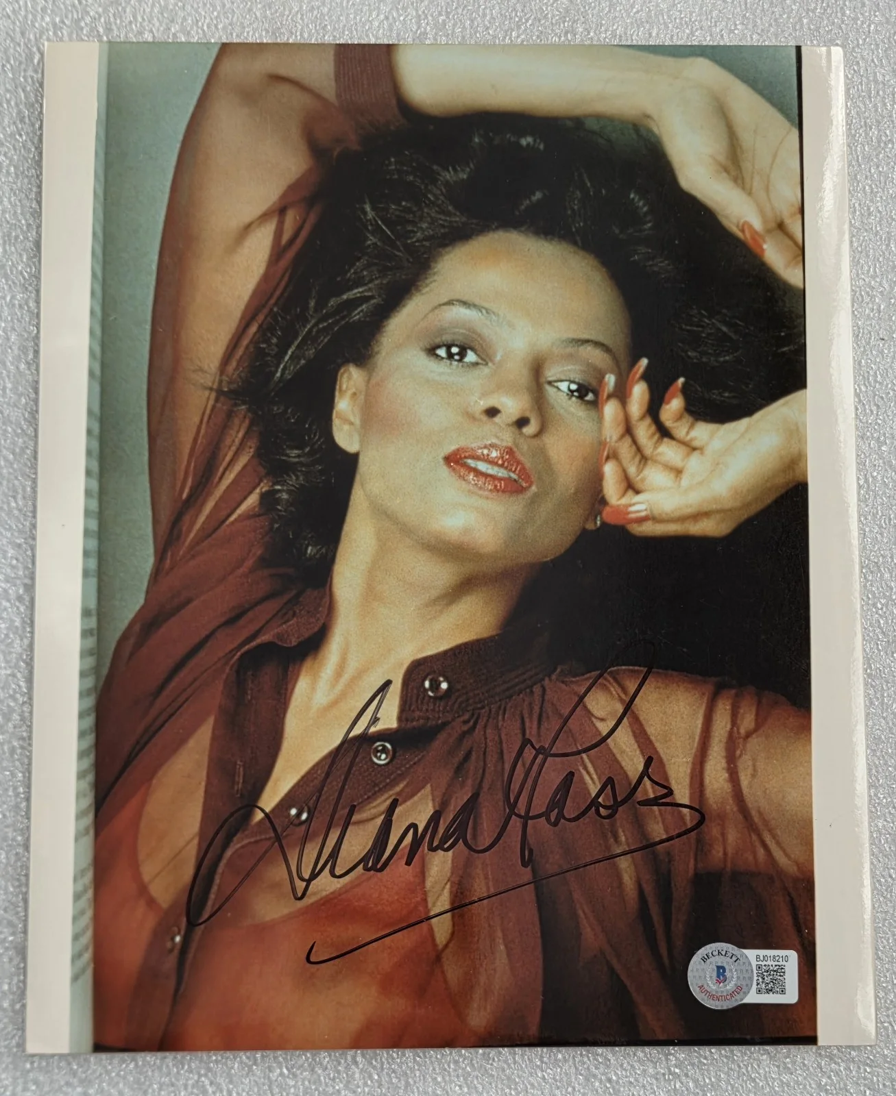 DIANA ROSS SIGNED PHOTO BECKETT 8X10 BAS COA SUPREMES MUSIC SINGER AUTOGRAPHED, изображение 2