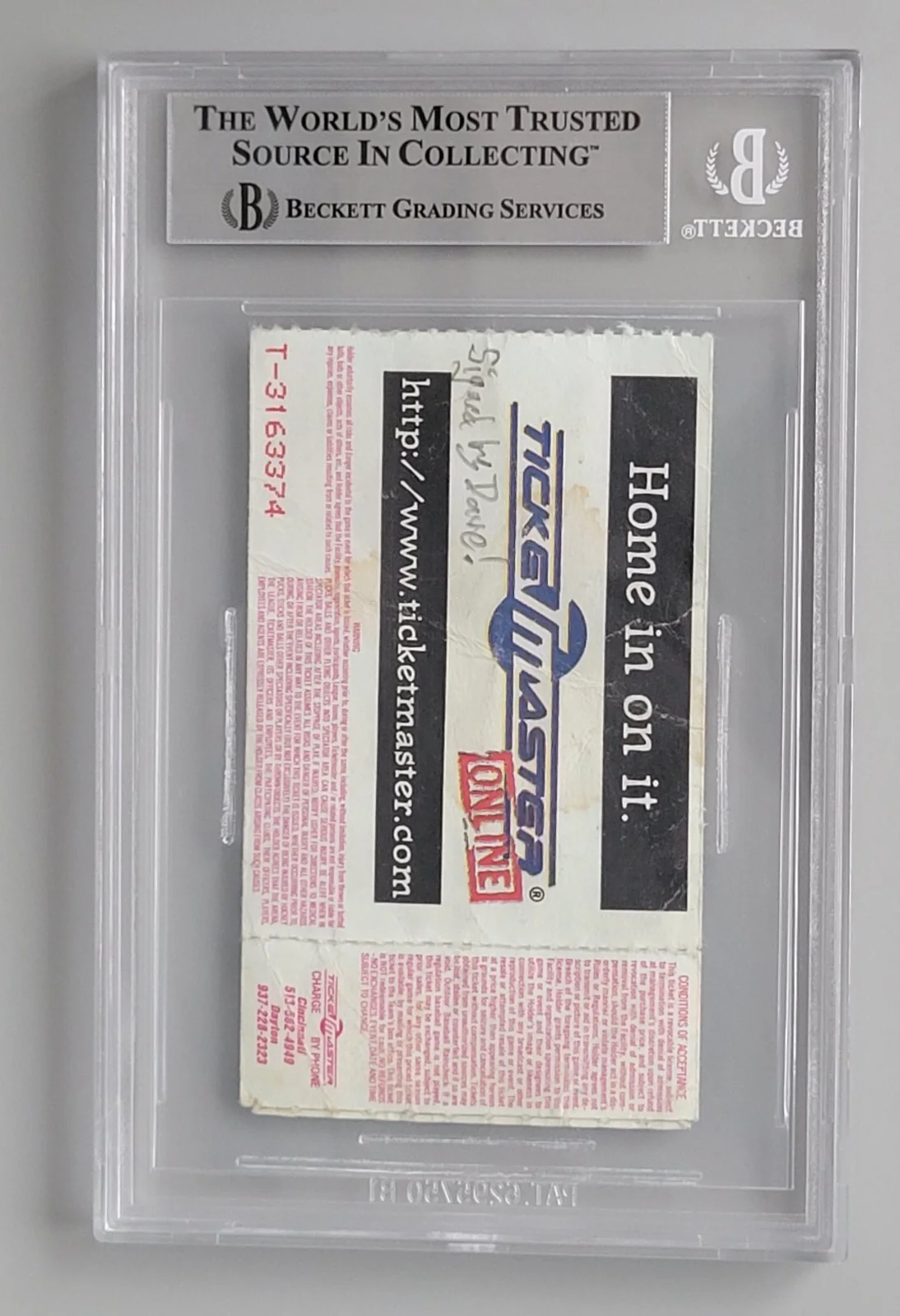 MEGADETH SIGNED SLABBED BECKETT BAS AUTOGRAPHED TICKET BAND FRIEDMAN ELLEFSON, image 3