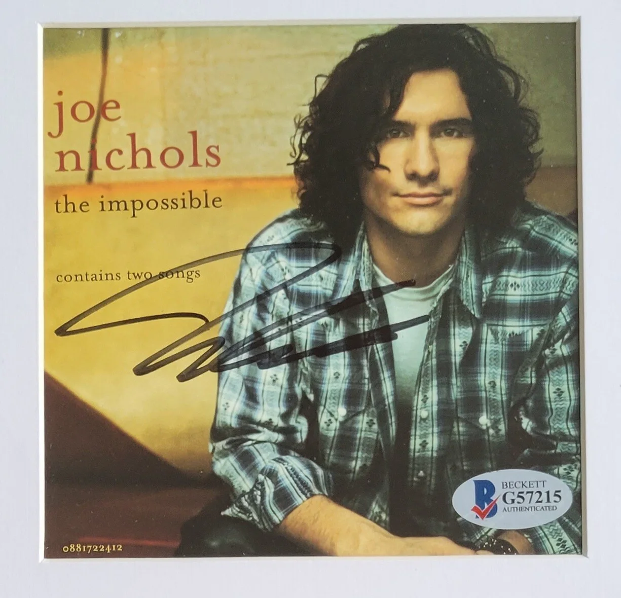 JOE NICHOLS AUTOGRAPHED BECKETT BAS COA SIGNED COUNTRY MUSIC SINGER CD DISPLAY, изображение 3