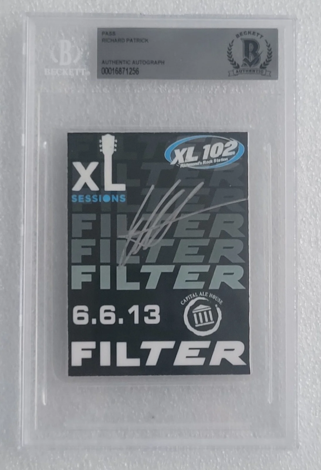 RICHARD PATRICK SIGNED SLABBED BECKETT BAS COA MUSIC AUTOGRAPHED FILTER BAND, image 4