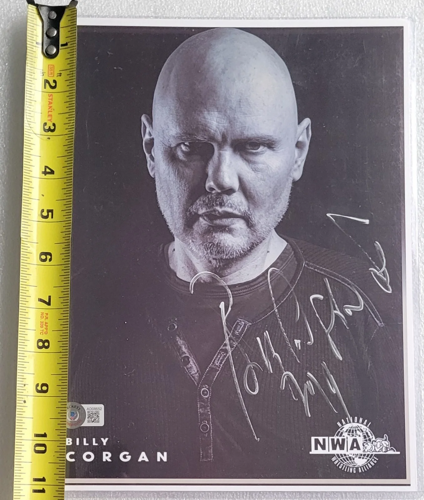BILLY CORGAN SIGNED BECKETT BAS COA PHOTO AUTOGRAPHED SMASHING PUMPKINS SINGER, image 2
