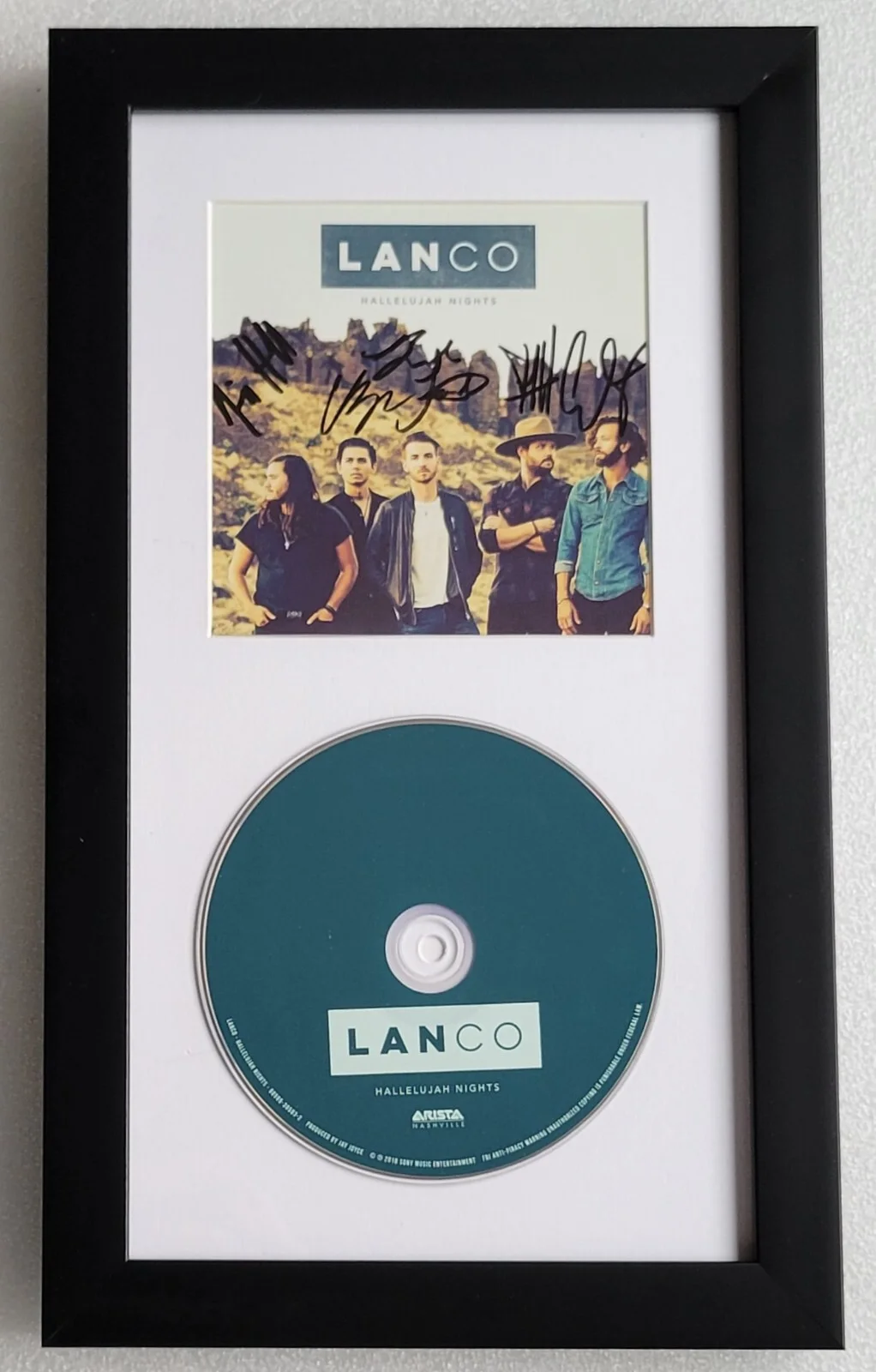 LANCO CD DISPLAY PSA/DNA CERTIFIED LOA COA SIGNED BAND AUTOGRAPHED PSA LETTER, image 2