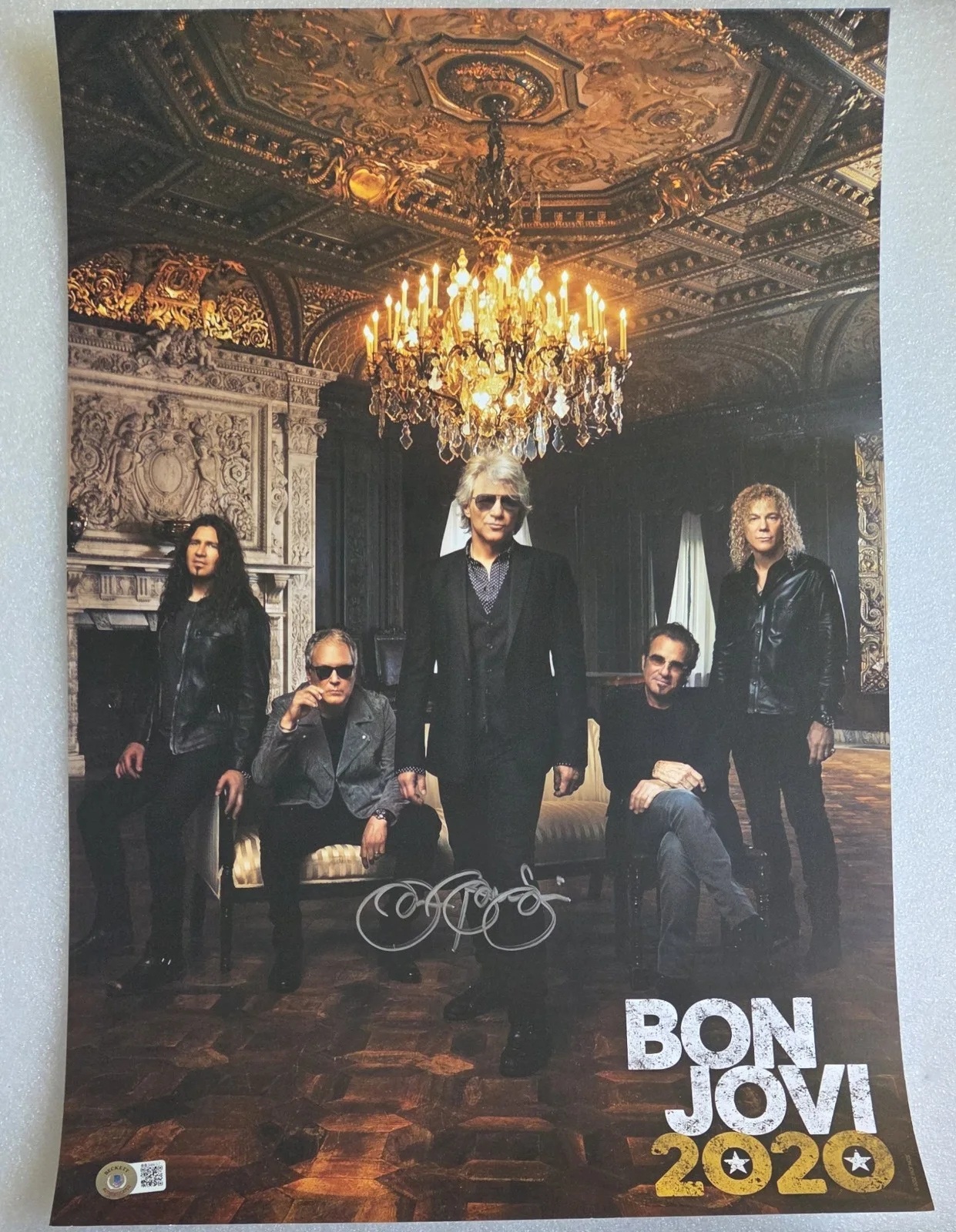 JON BON JOVI SIGNED POSTER BECKETT BAS COA AUTOGRAPHED BAND JOHN PRESENT GIFT, изображение 2