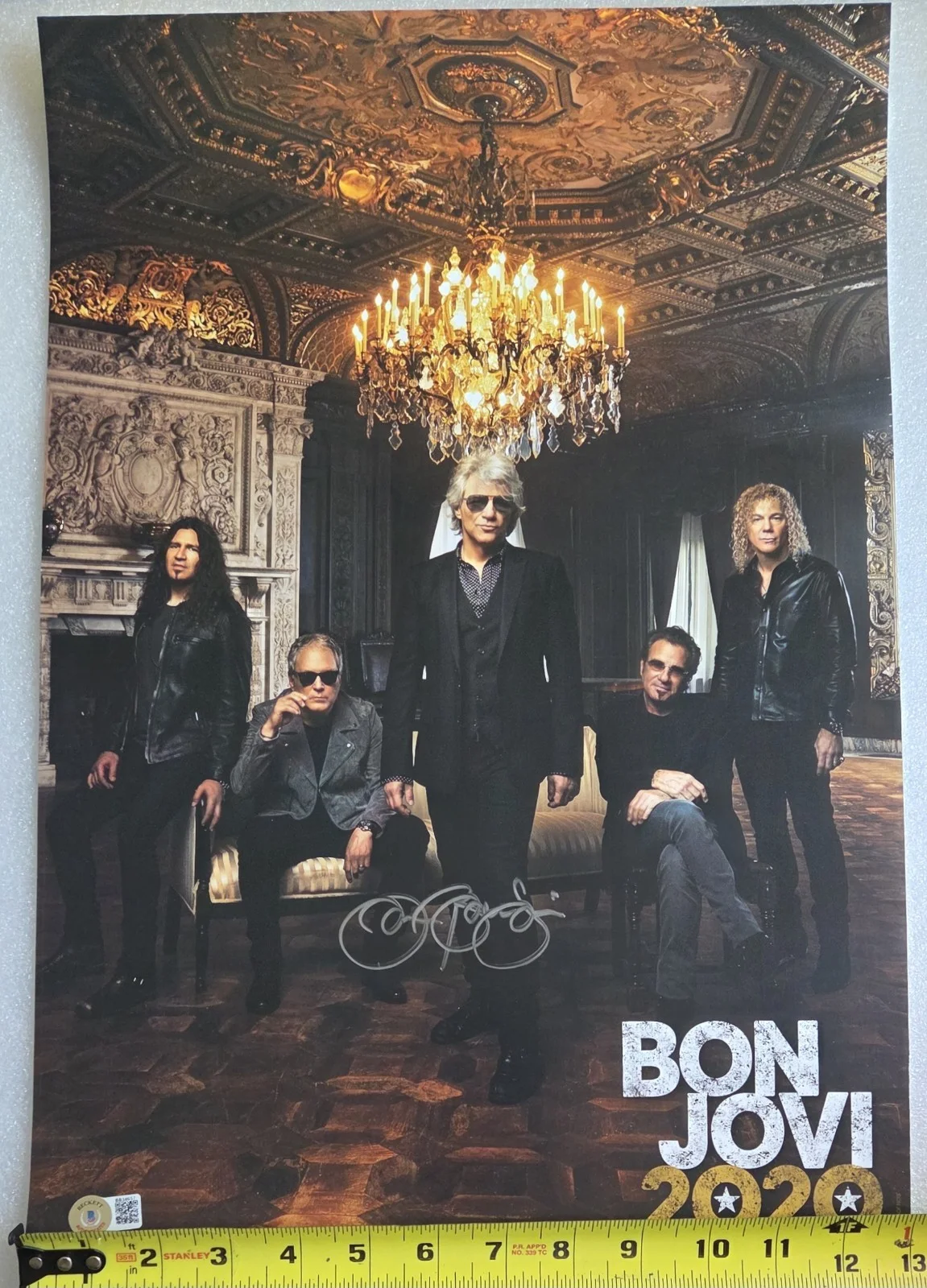 JON BON JOVI SIGNED POSTER BECKETT BAS COA AUTOGRAPHED BAND JOHN PRESENT GIFT, изображение 5