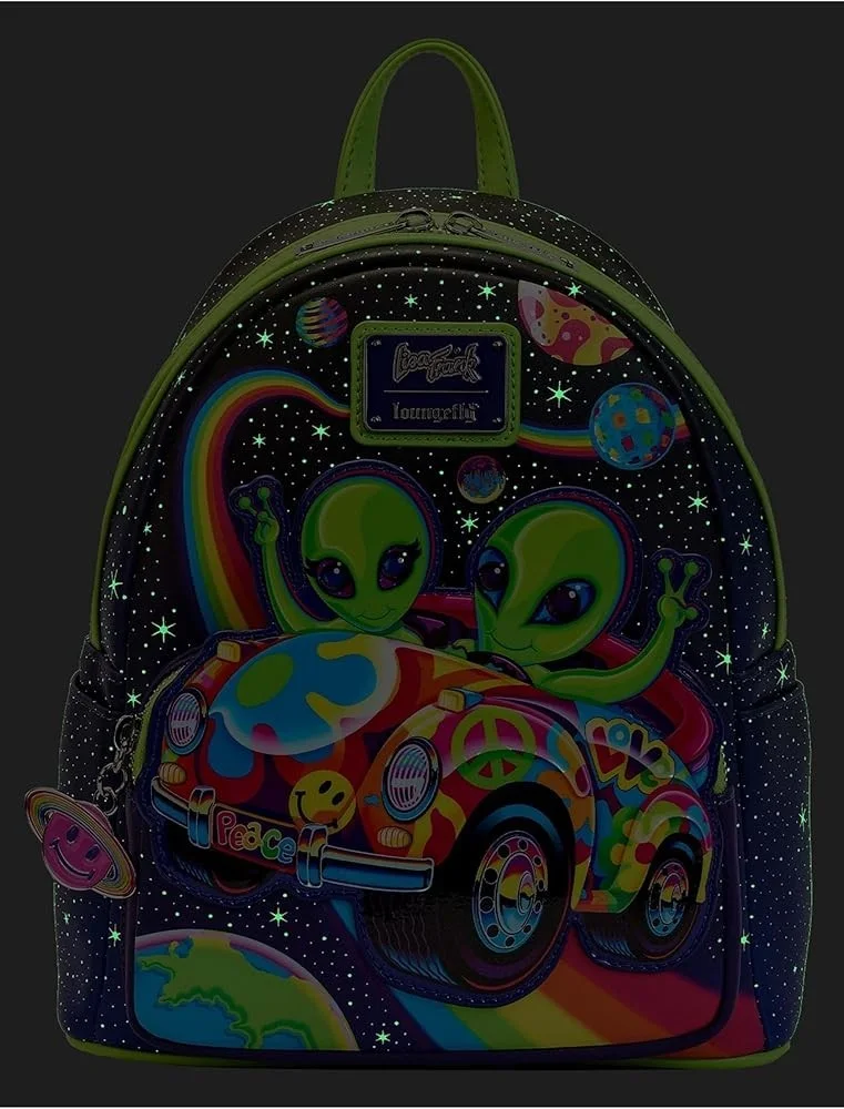 Loungefly Lisa Frank Cosmic Alien Ride Backpack Brand New With Tags, image 3