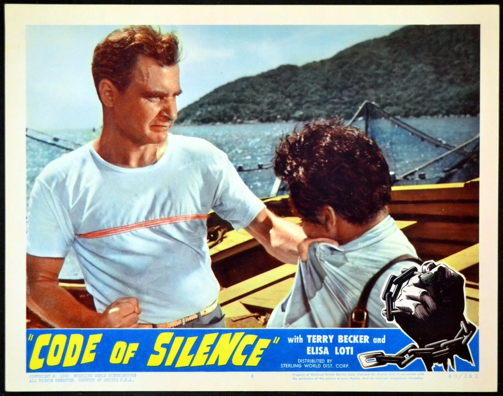 CODE OF SILENCE 1960 Terry Becker, Elisa Loti, Bruno VeSota 3 LOBBY CARDS, image 2