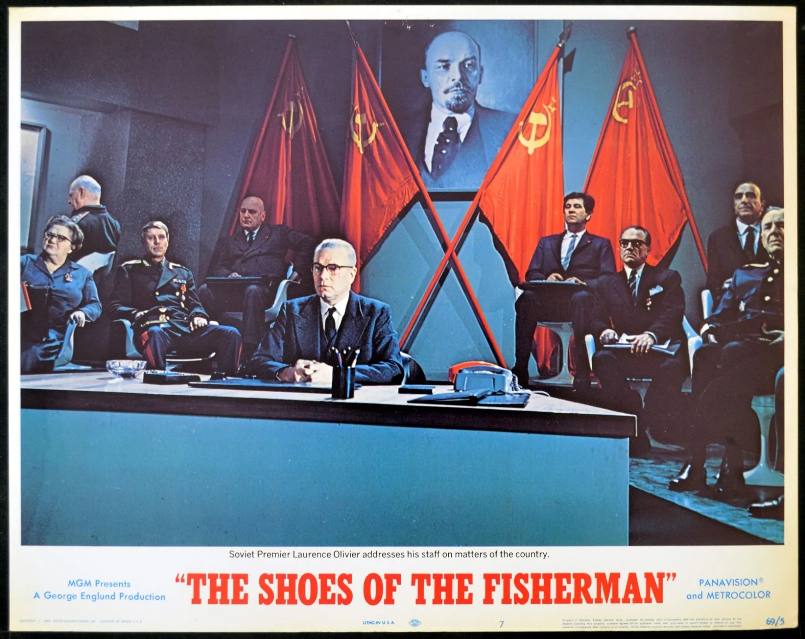 SHOES OF THE FISHERMAN 1968 Anthony Quinn, Laurence Olivier 3 LOBBY CARDS, изображение 2