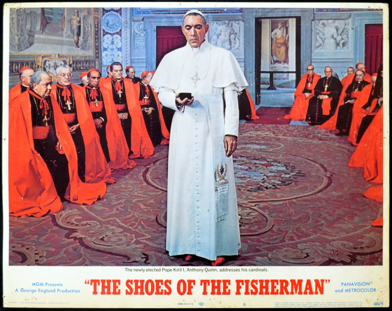 SHOES OF THE FISHERMAN 1968 Anthony Quinn, Laurence Olivier 3 LOBBY CARDS, изображение 3