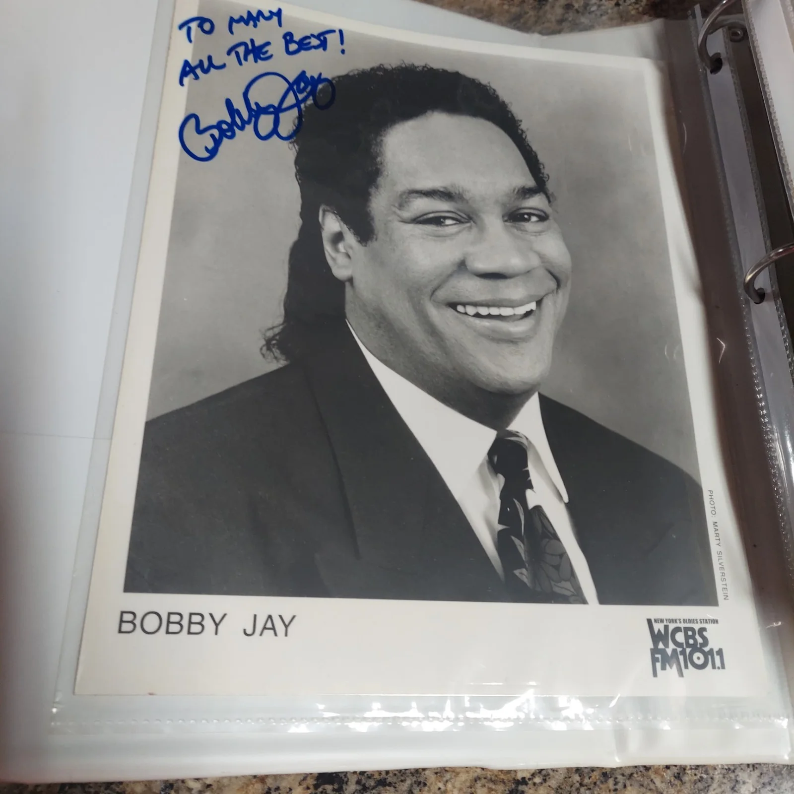 Bob Barker — Vtg autographed 8x10 photograph of radio personality Bobby Jay from WCBS-FM 101