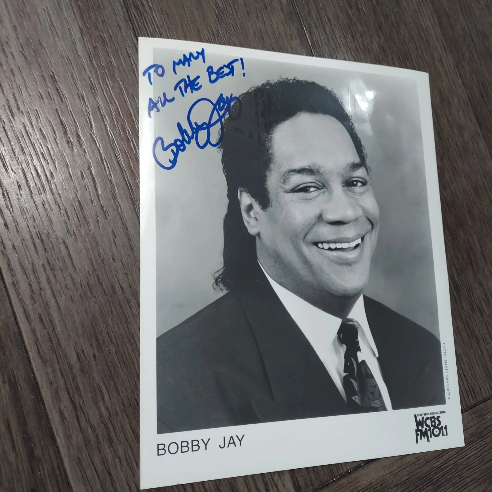 Bob Barker — Vtg autographed 8x10 photograph of radio personality Bobby Jay from WCBS-FM 101, изображение 2