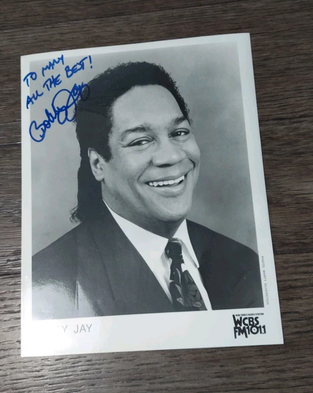 Bob Barker — Vtg autographed 8x10 photograph of radio personality Bobby Jay from WCBS-FM 101, изображение 4