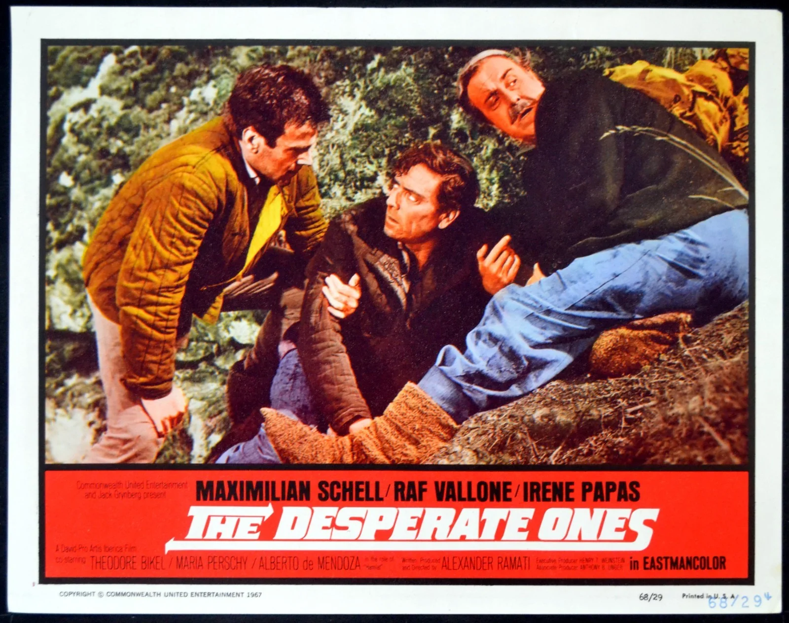 DESPERATE ONES 1967 Maria Perschy, Raf Vallone 3 LOBBY CARDS, image 3