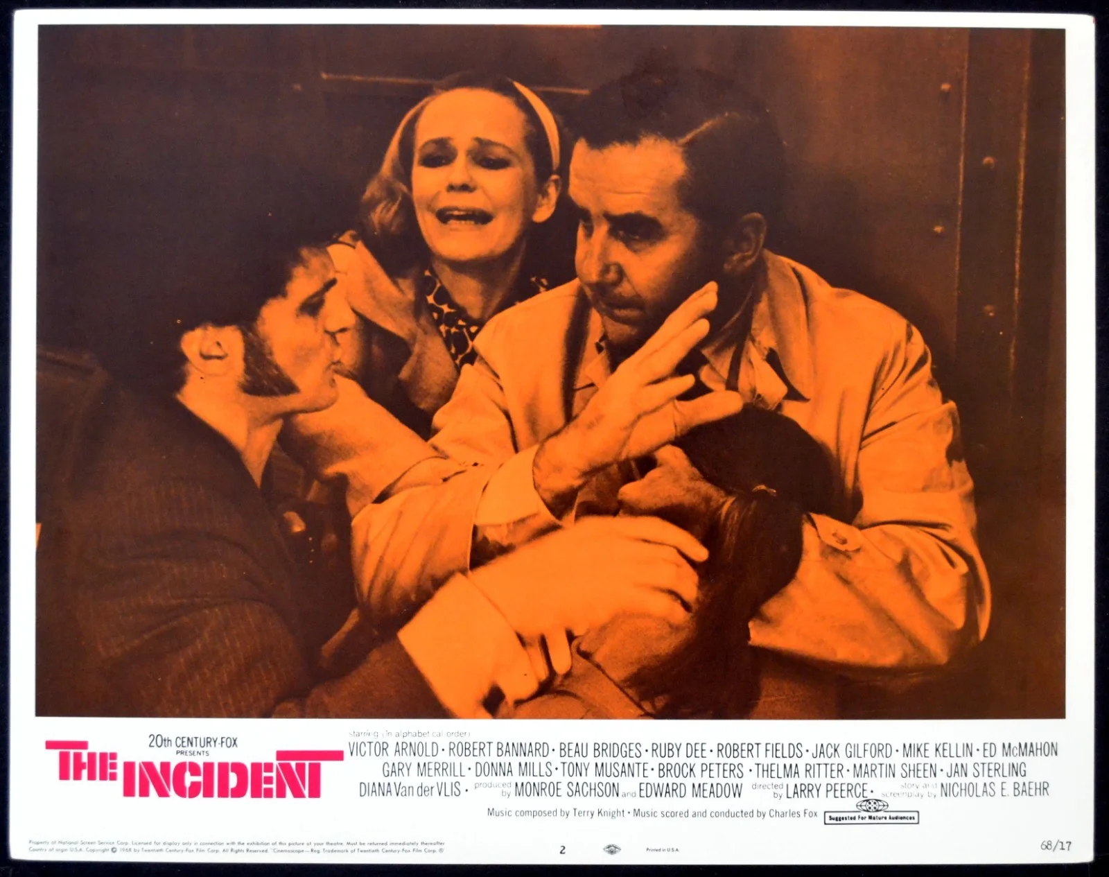INCIDENT 1967 Tony Musante, Martin Sheen, Beau Bridges 5 LOBBY CARDS, изображение 2