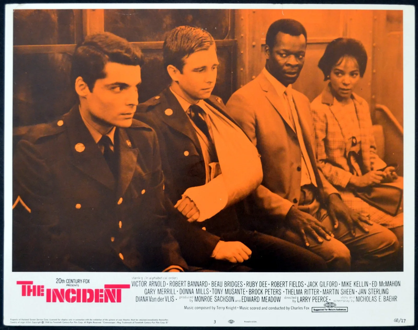 INCIDENT 1967 Tony Musante, Martin Sheen, Beau Bridges 5 LOBBY CARDS, изображение 3