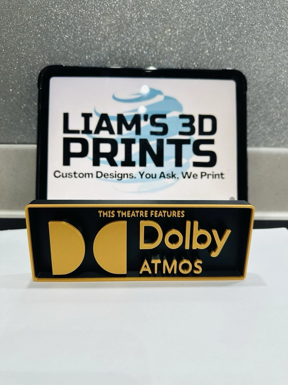 Decorative Dolby Atmos Theatre Box Sign Shelf Wall Home Cinema 2 Sizes, изображение 2
