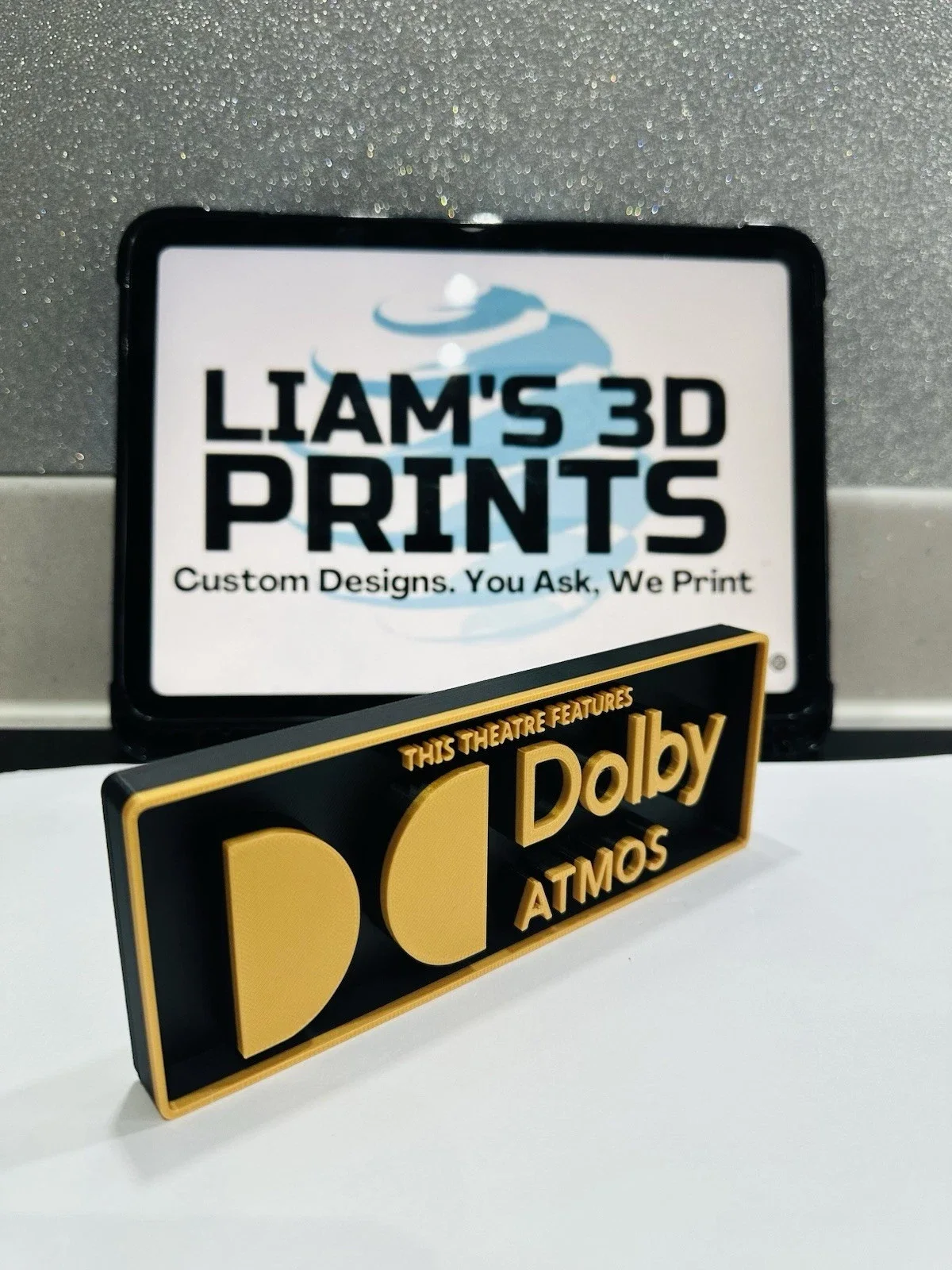 Decorative Dolby Atmos Theatre Box Sign Shelf Wall Home Cinema 2 Sizes, изображение 3