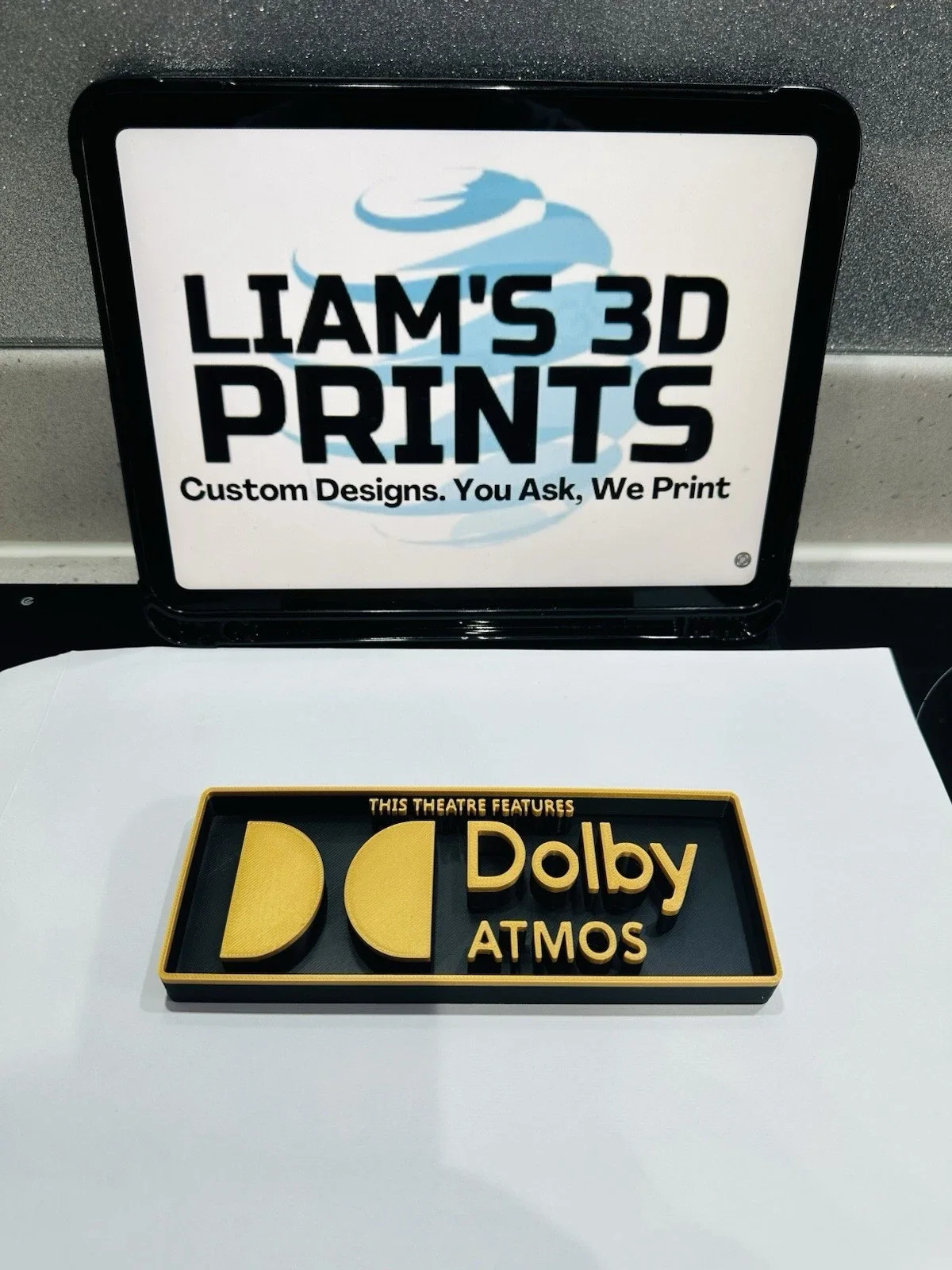 Decorative Dolby Atmos Theatre Box Sign Shelf Wall Home Cinema 2 Sizes, изображение 4