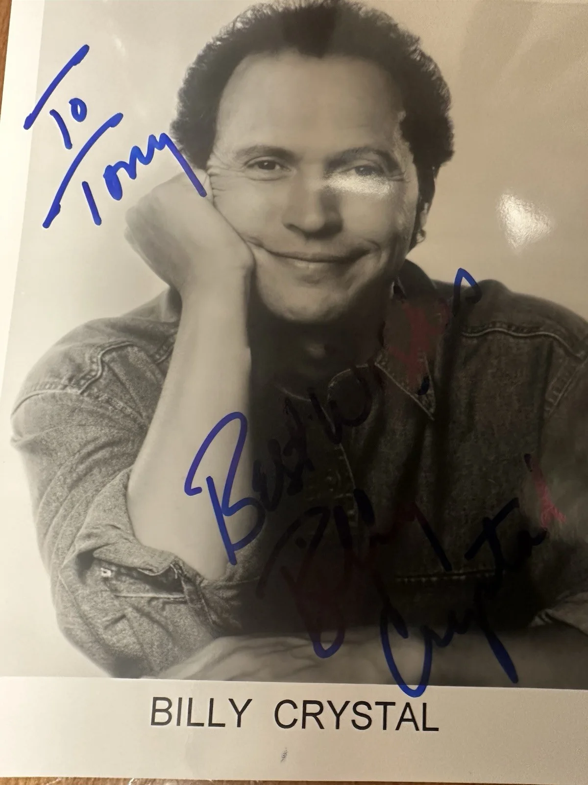 Billy Crystal Autographed 8x10 Black And White photo, image 3