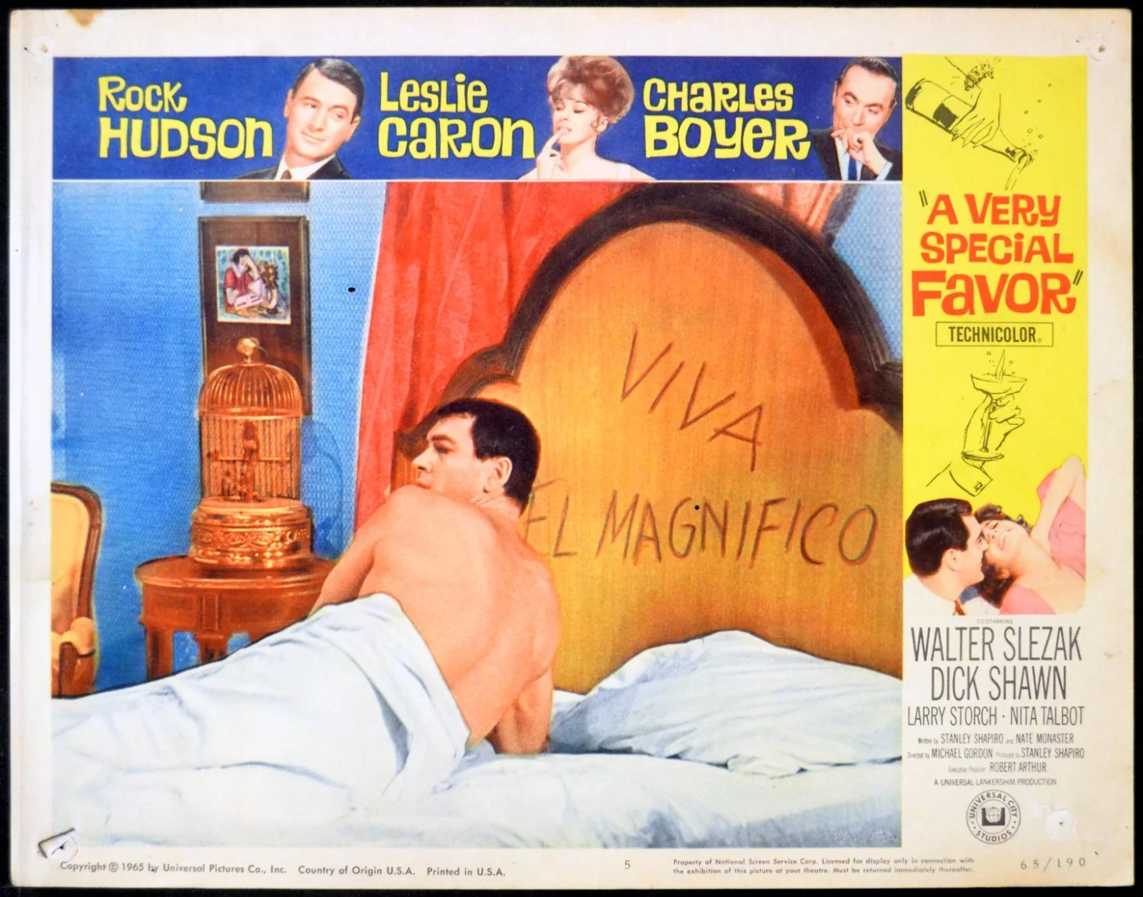 A VERY SPECIAL FAVOUR 1965 Rock Hudson, Leslie Caron Charles Boyer 4 LOBBY CARDS, изображение 2