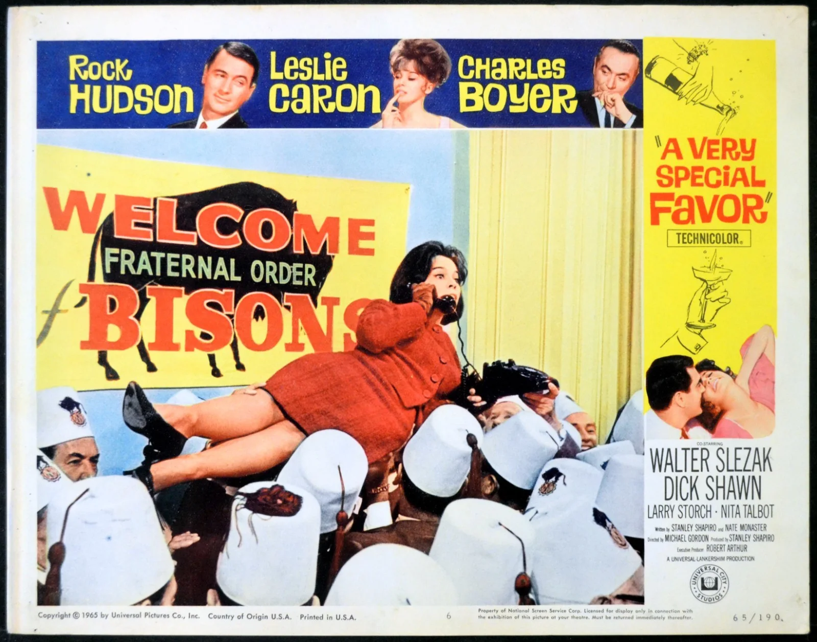 A VERY SPECIAL FAVOUR 1965 Rock Hudson, Leslie Caron Charles Boyer 4 LOBBY CARDS, изображение 3