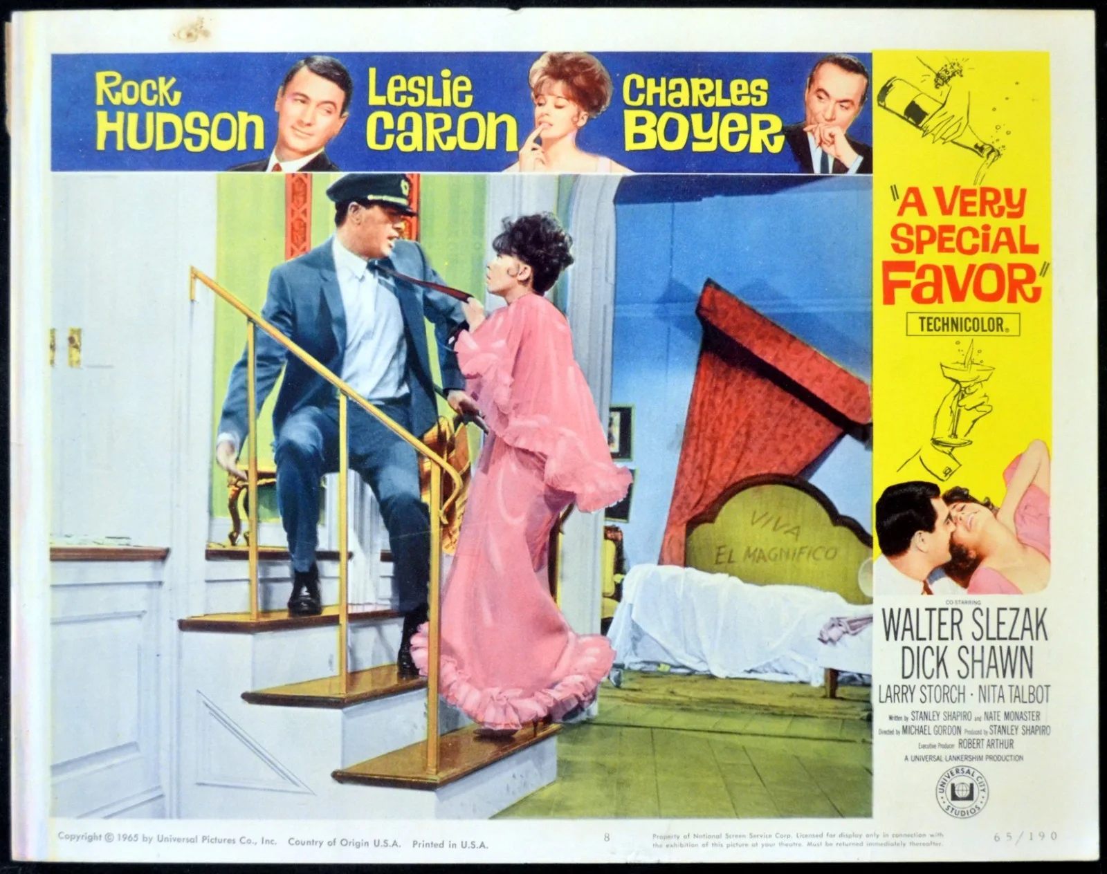 A VERY SPECIAL FAVOUR 1965 Rock Hudson, Leslie Caron Charles Boyer 4 LOBBY CARDS, изображение 4