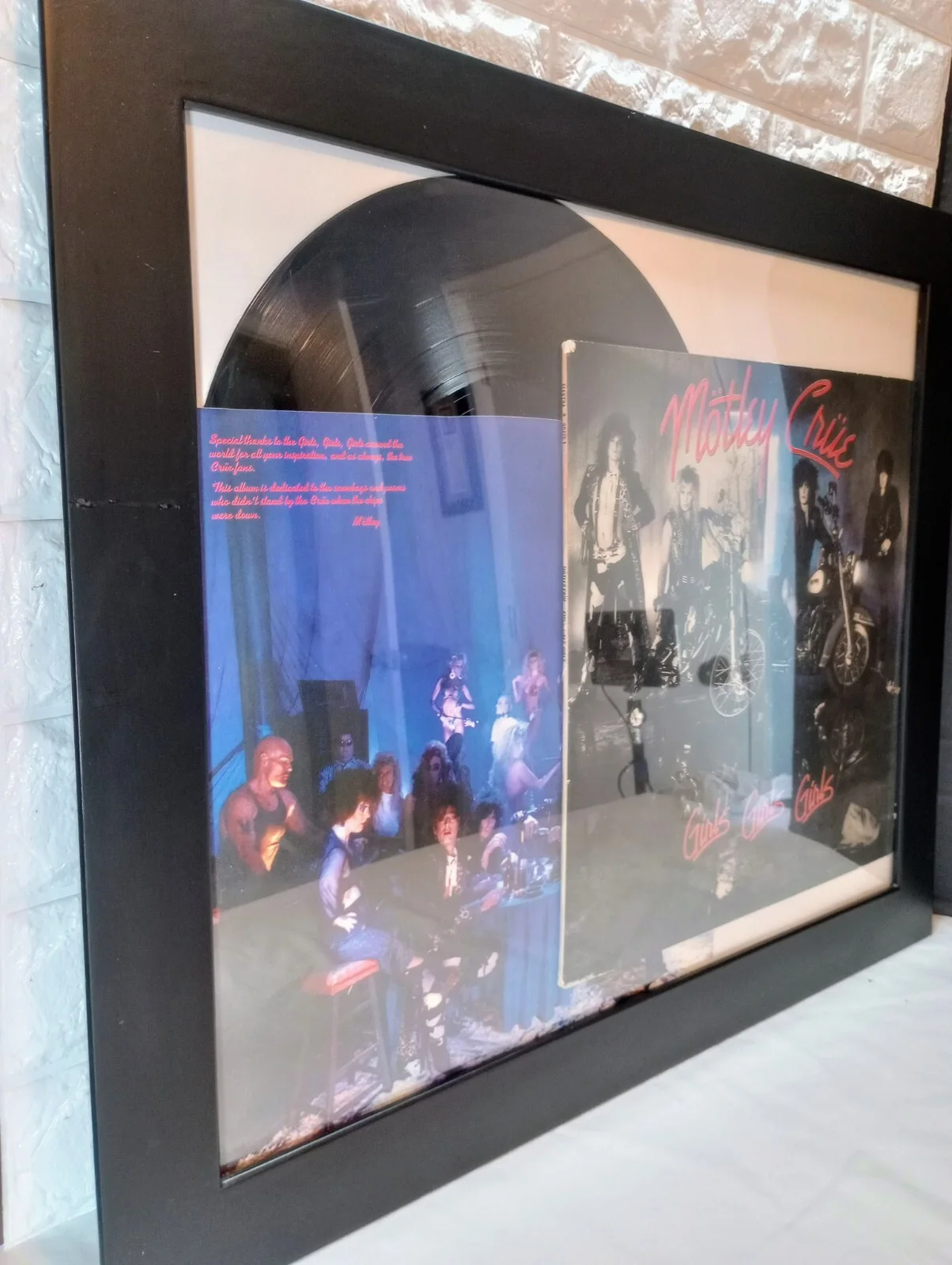Motley Crue "Girls, Girls, Girls" Album Beautifully Framed, изображение 3