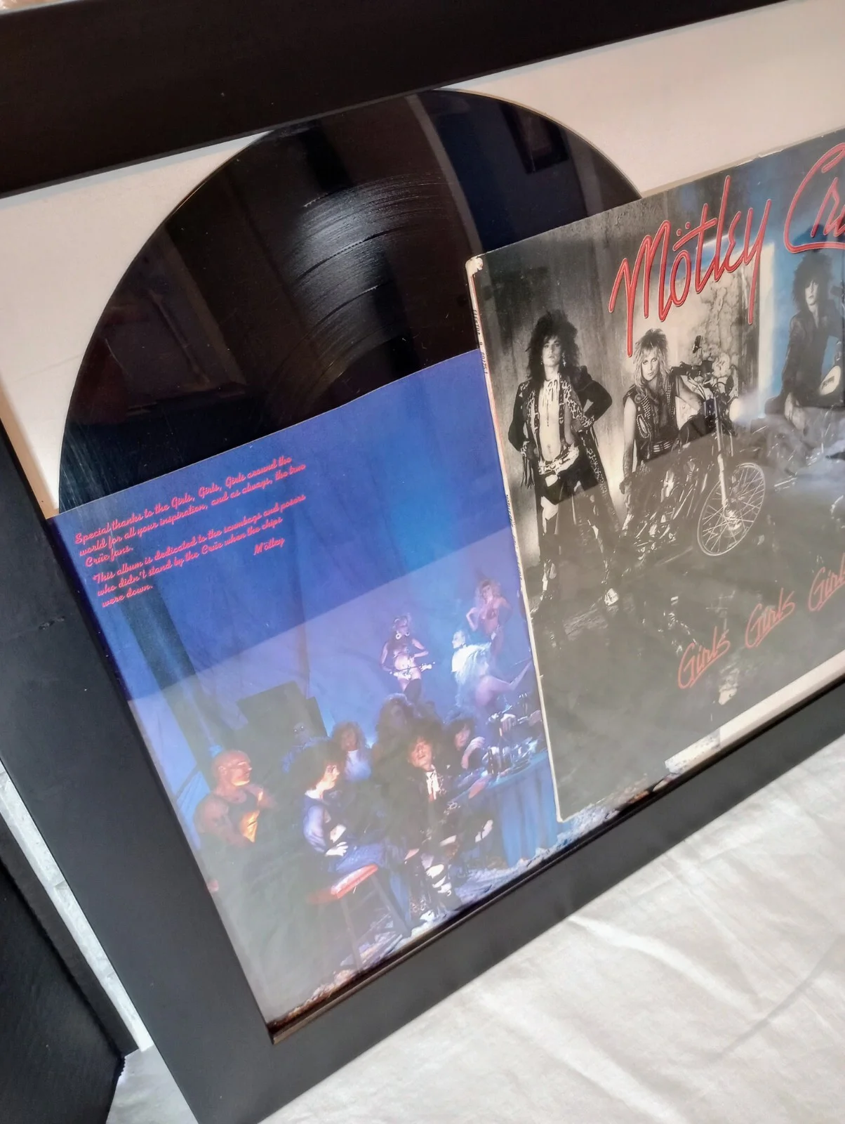 Motley Crue "Girls, Girls, Girls" Album Beautifully Framed, изображение 4