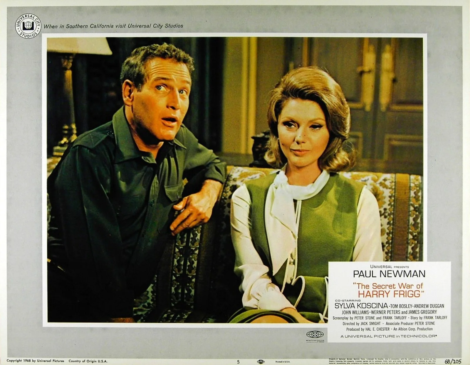 SECRET WAR OF HARRY FRIGG 1968 Paul Newman Sylva Koscina 2 LOBBY CARDS, изображение 2