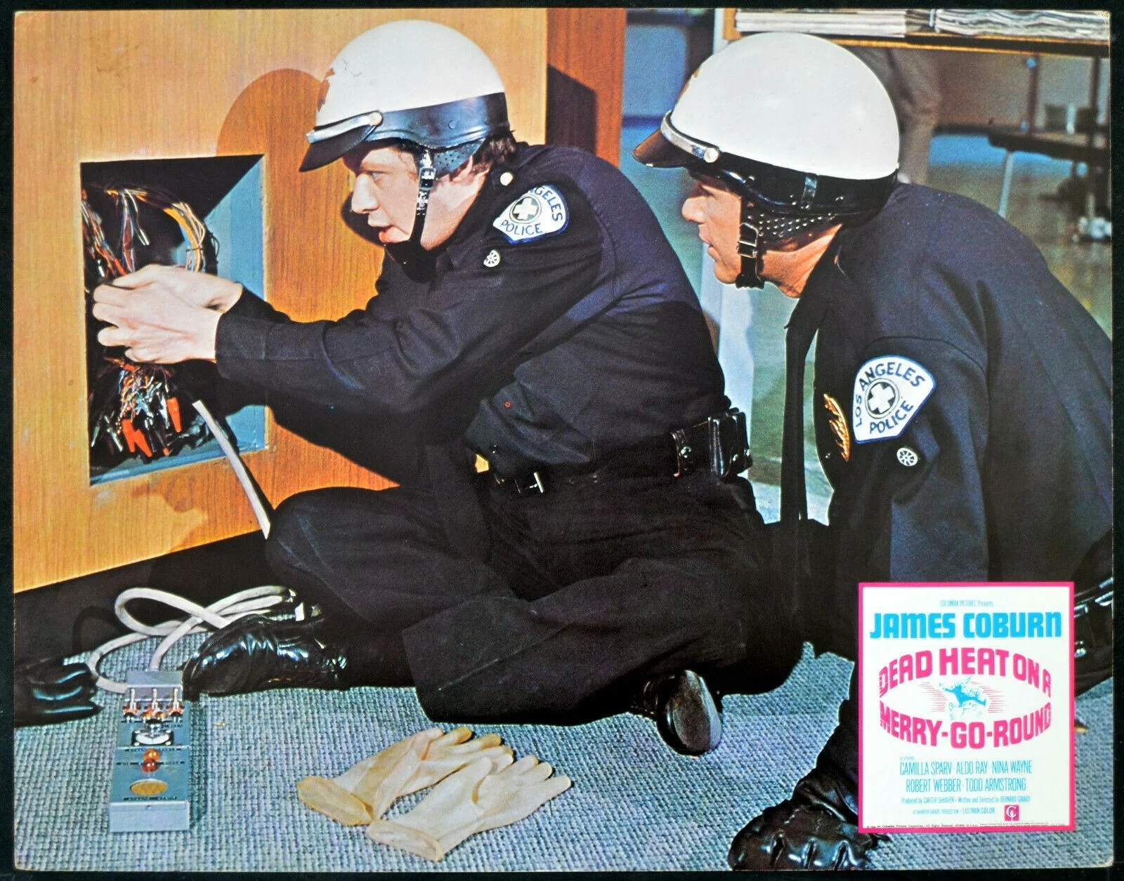 DEAD HEAT ON A MERRY-GO-ROUND 1966 James Coburn 2 LOBBY CARDS, image 2