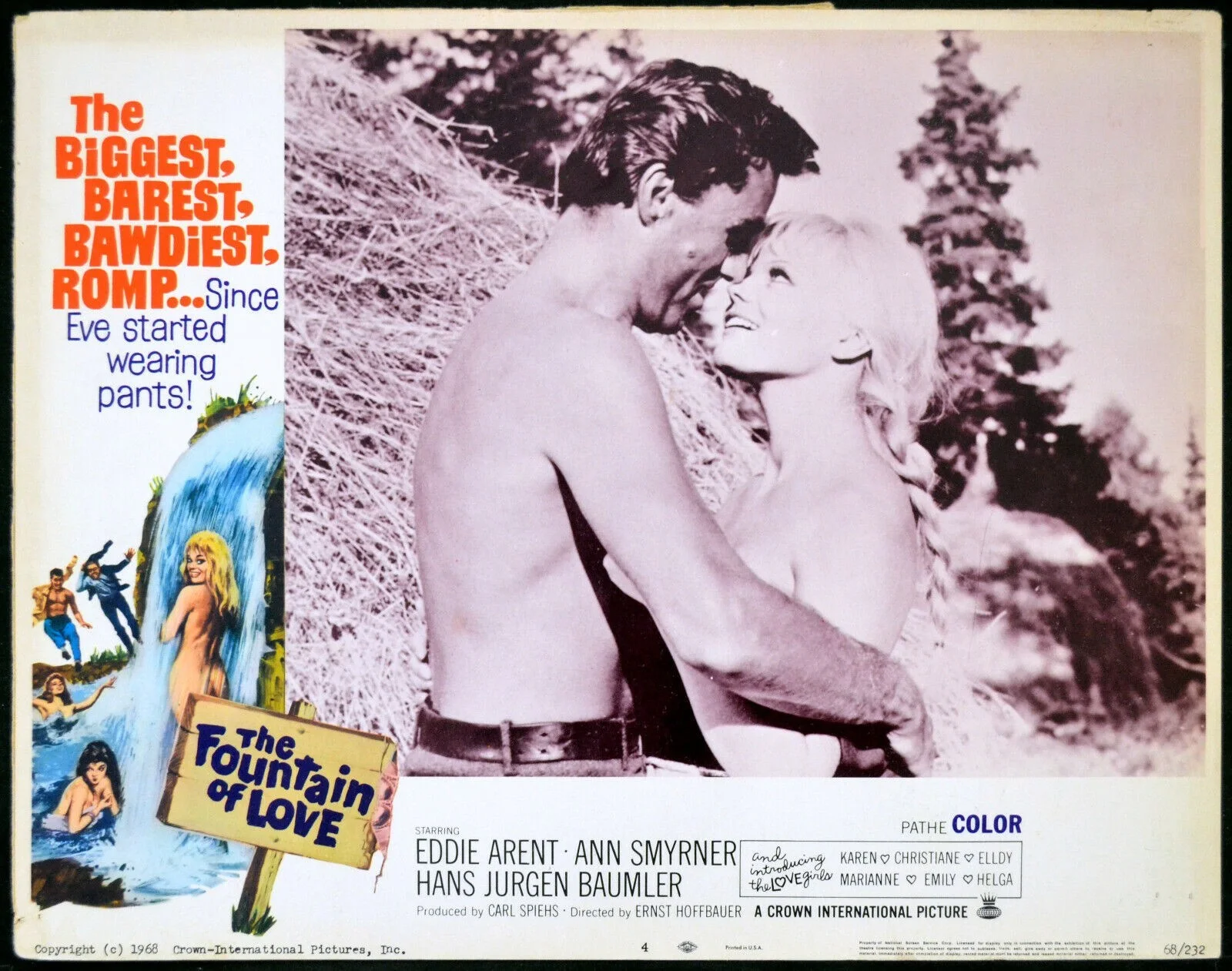 FOUNTAIN OF LOVE 1966 Hans-Jürgen Bäumler, Sieghardt Rupp 2 LOBBY CARDS, изображение 2