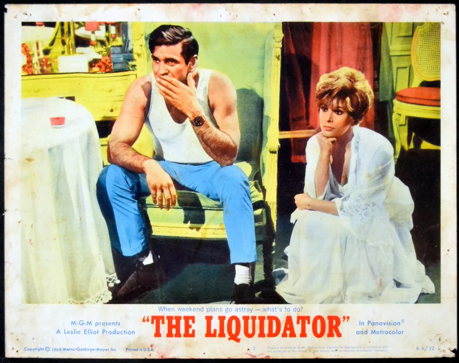 LIQUIDATOR 1965 Rod Taylor, Gabriella Licudi, Jill St. John 2 LOBBY CARDS, image 2