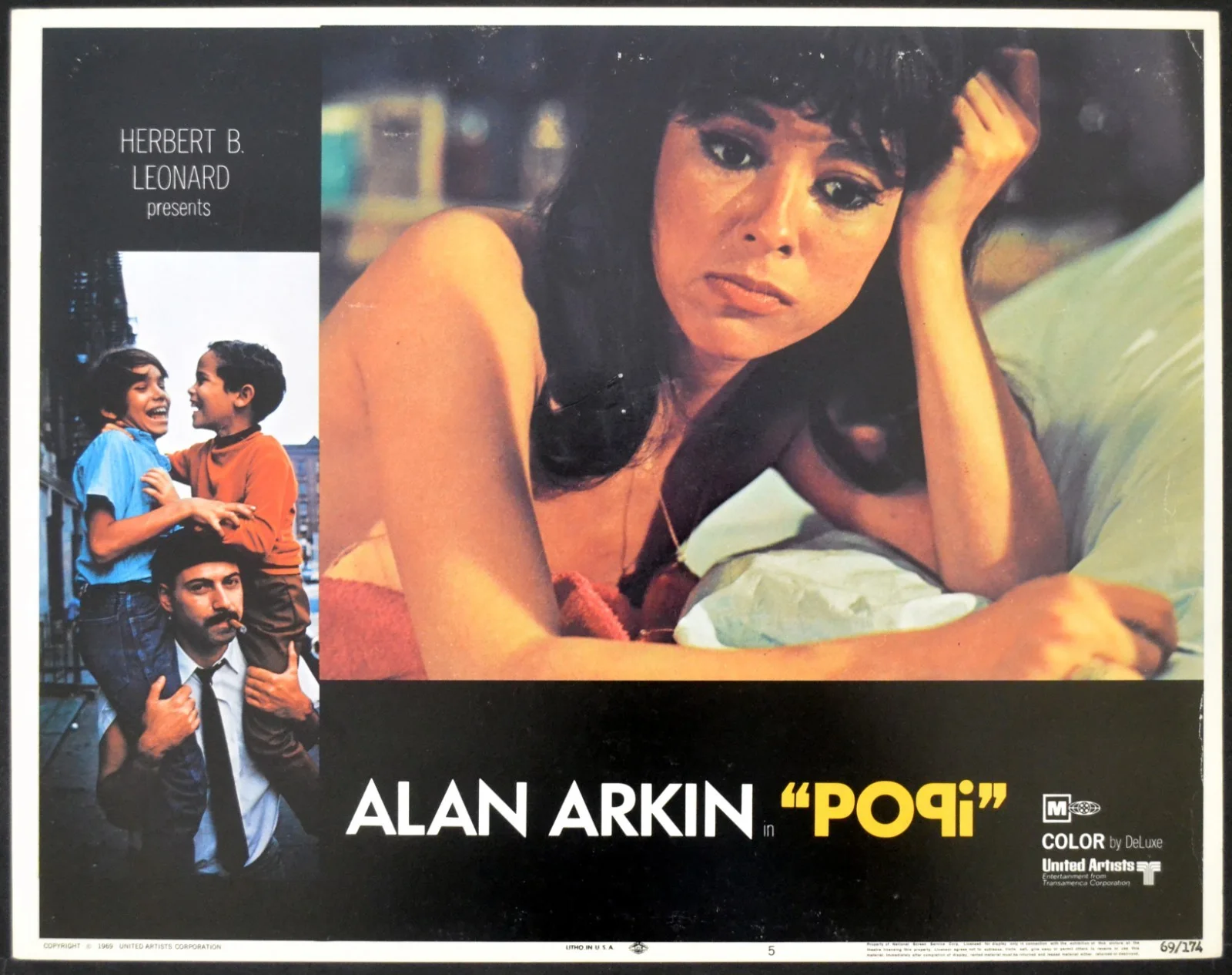 POPI 1969 Alan Arkin, Rita Moreno, Reuben Figueroa 5 LOBBY CARDS, изображение 3