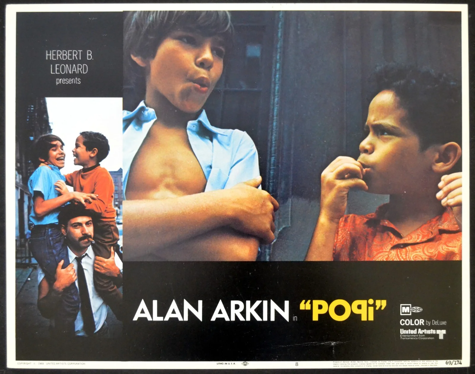 POPI 1969 Alan Arkin, Rita Moreno, Reuben Figueroa 5 LOBBY CARDS, изображение 5